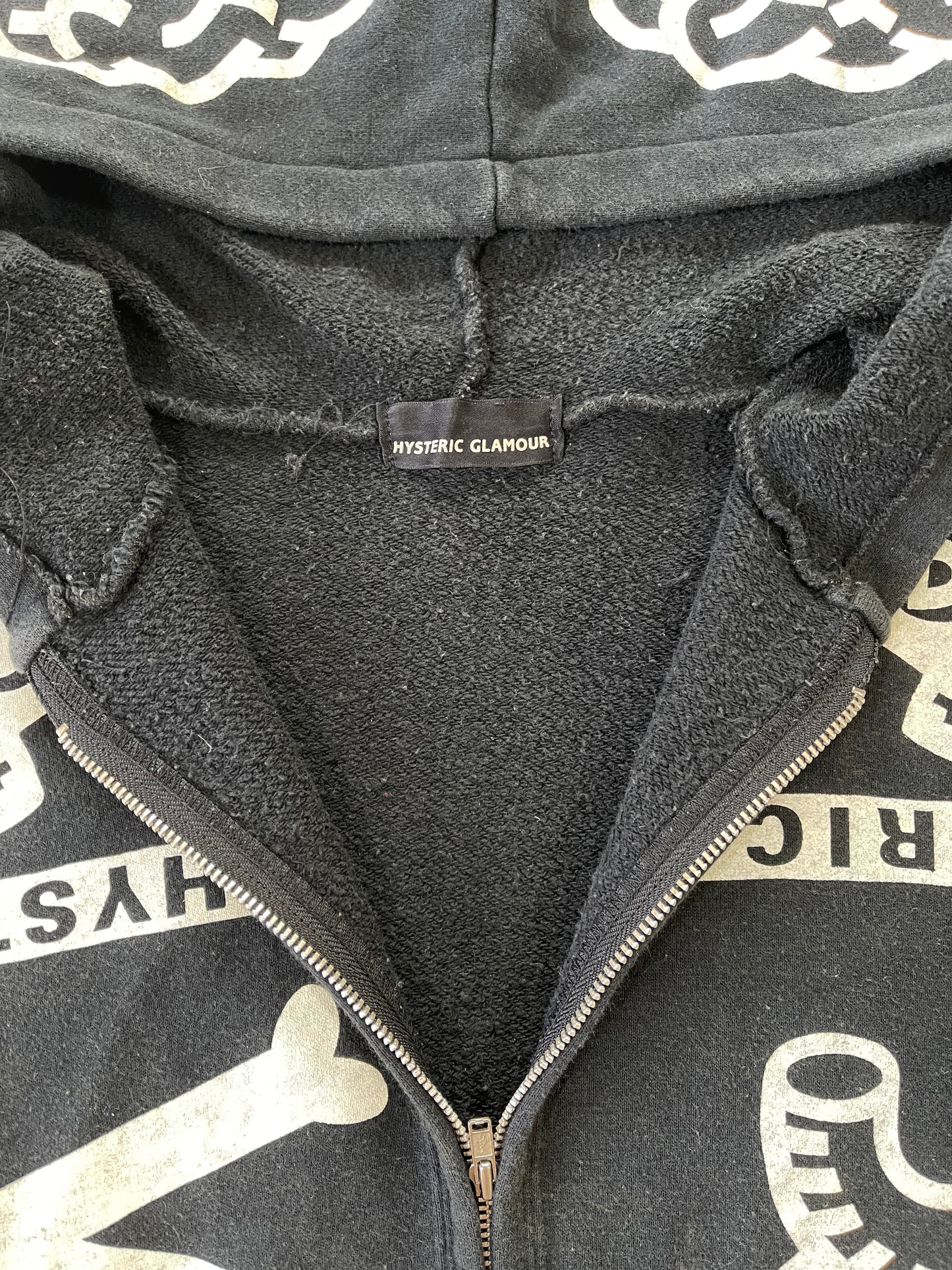 1980/90s Hysteric Glamour Anatomy Skulls Bones Zip Hoodie