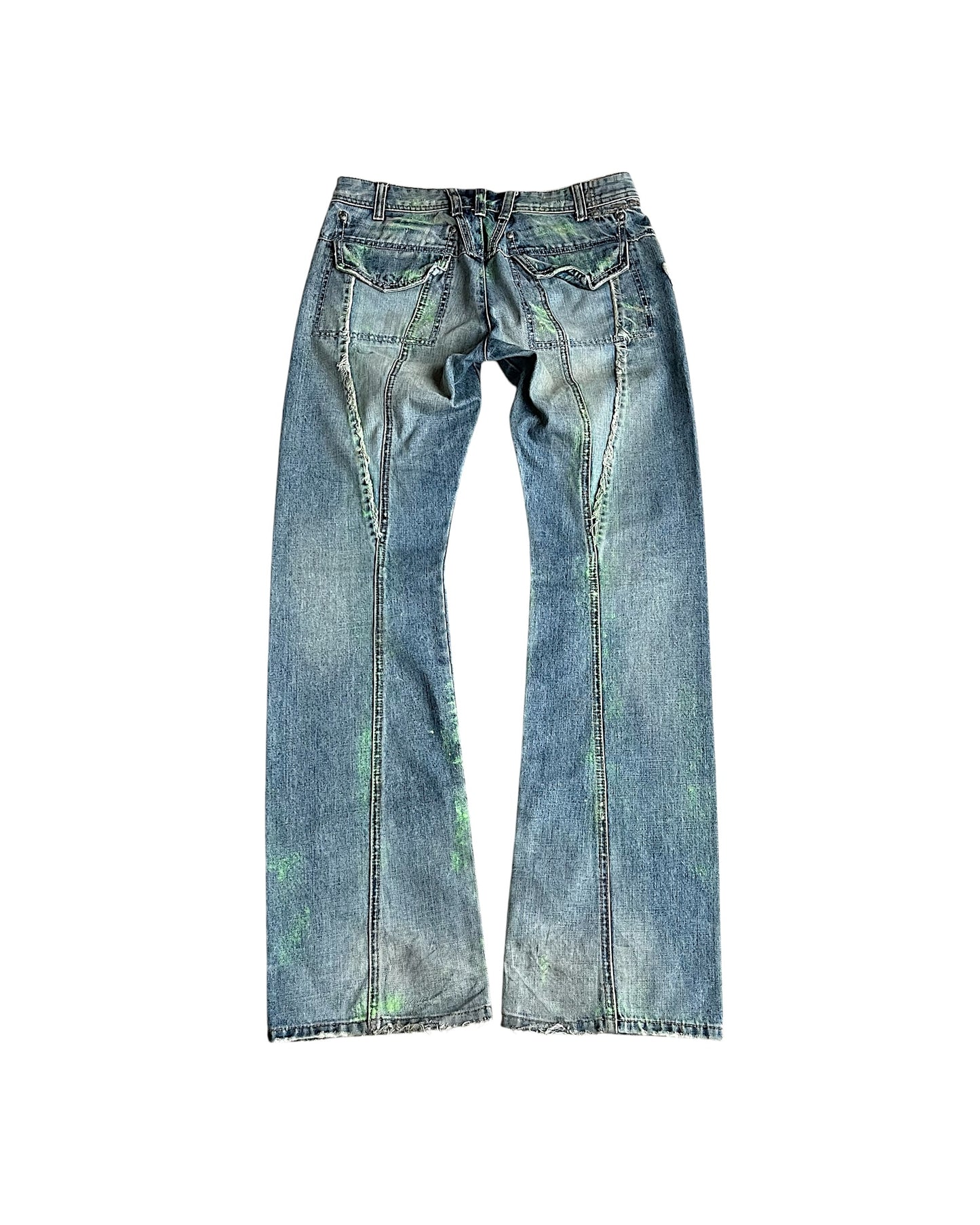 Marithé + François Girbaud X Cross Patch Painted Denim Jeans