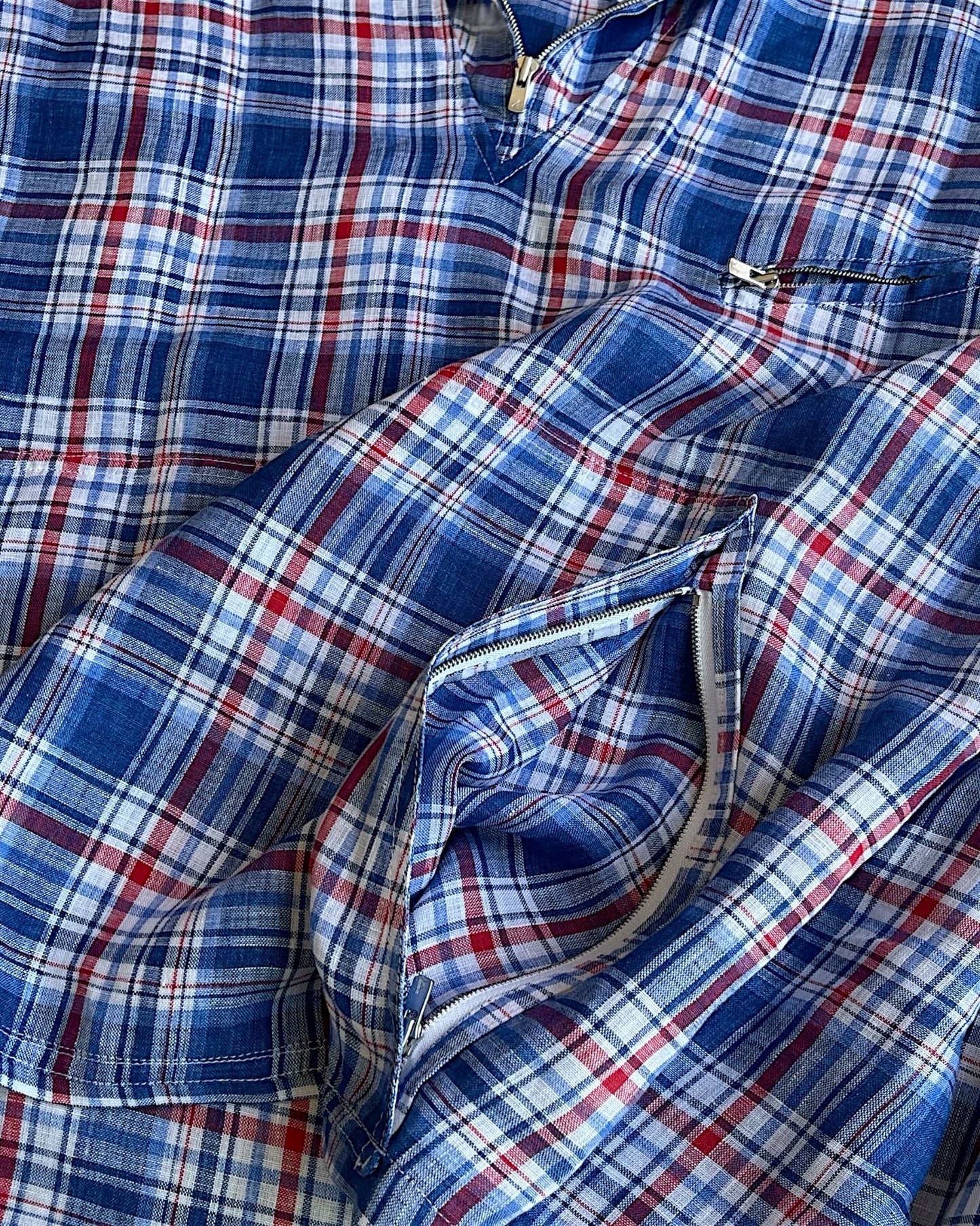 Visvim Plaid Linen Anorak Hooded Pullover