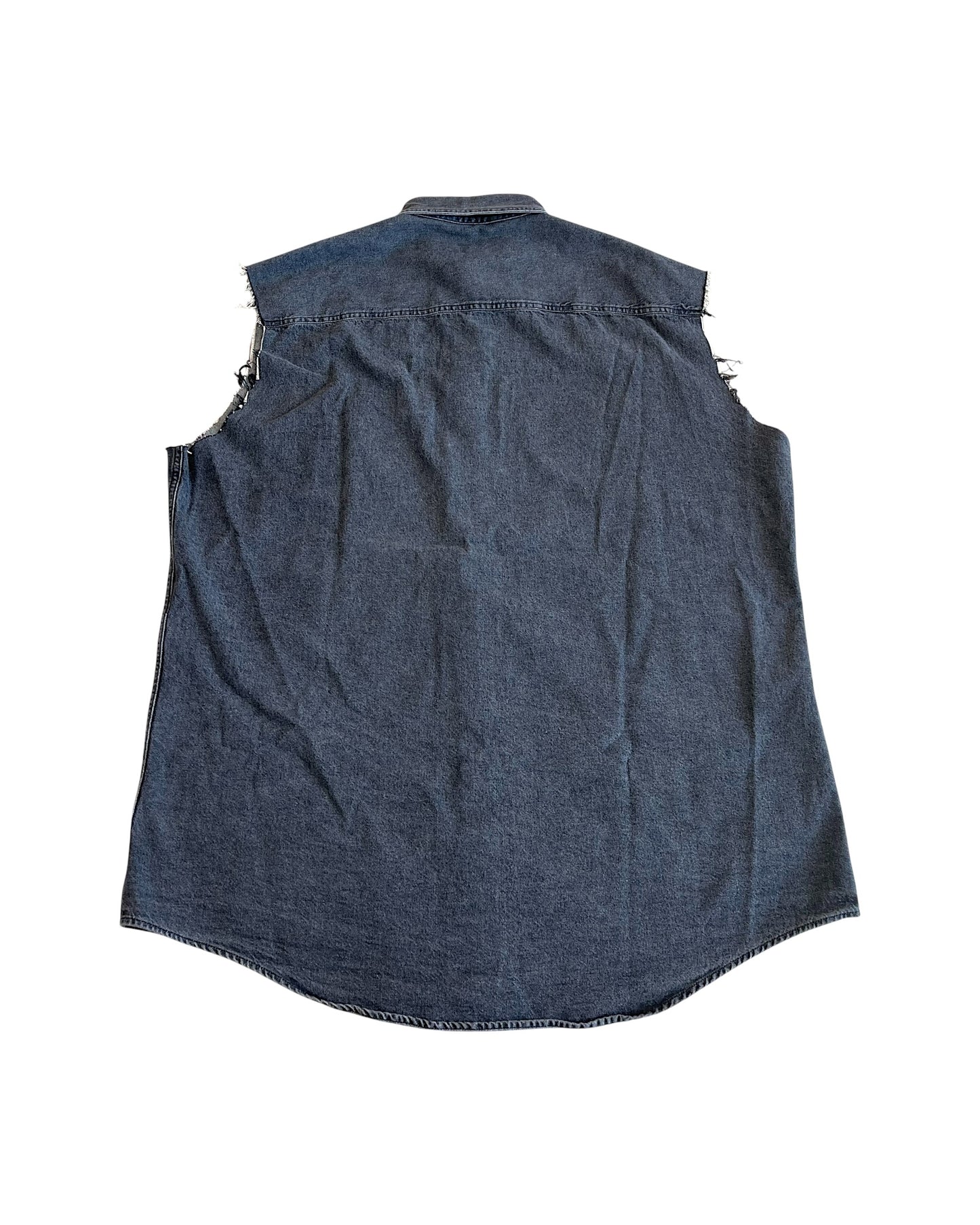 Balenciaga SS17 Europe Oversized Sleeveless Denim Shirt