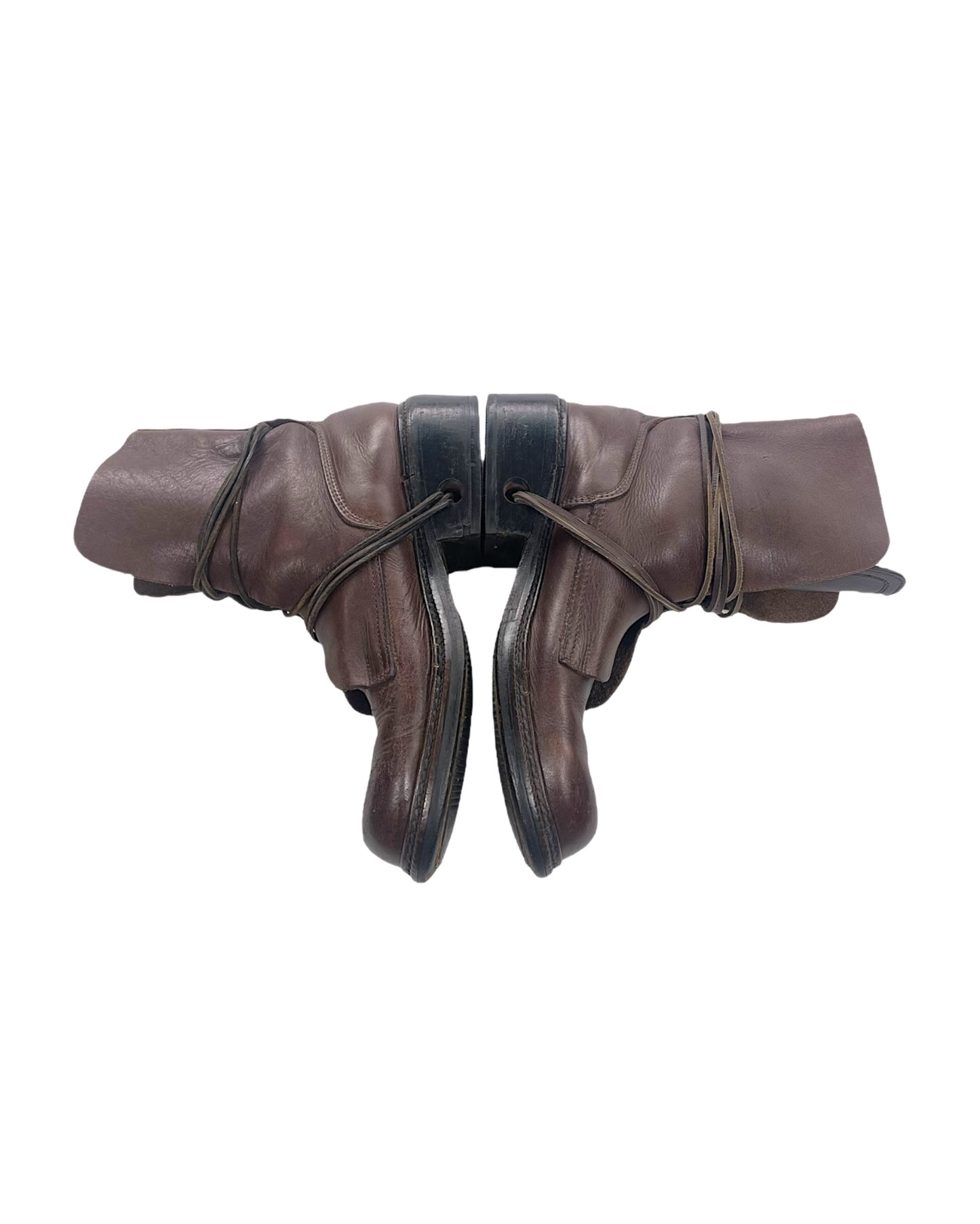 Dirk Bikkembergs AW94 Lace Through Heel Leather Boots