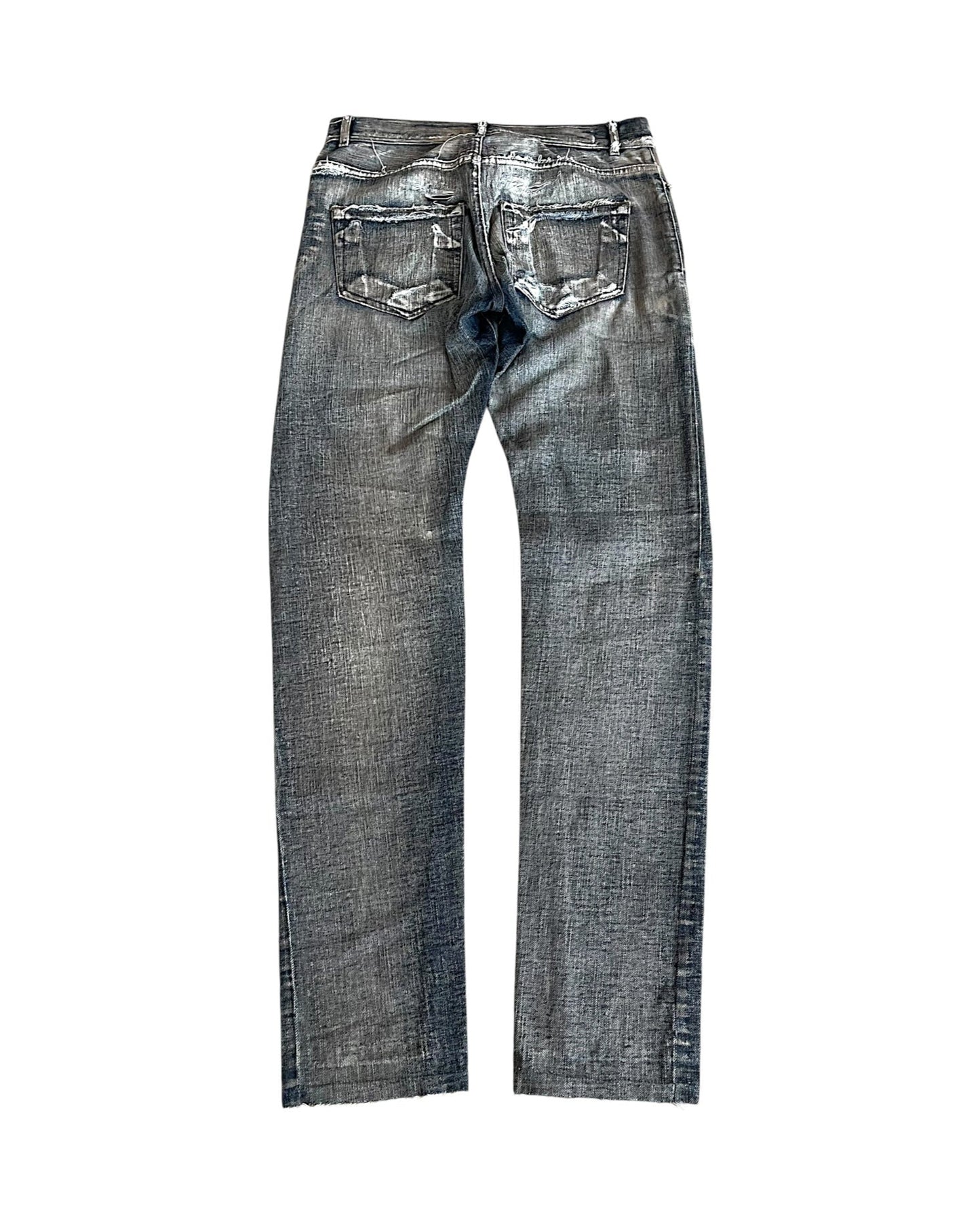 Rick Owens Drkshdw FW12 Dust Detroit Cut Distressed Denim Jeans