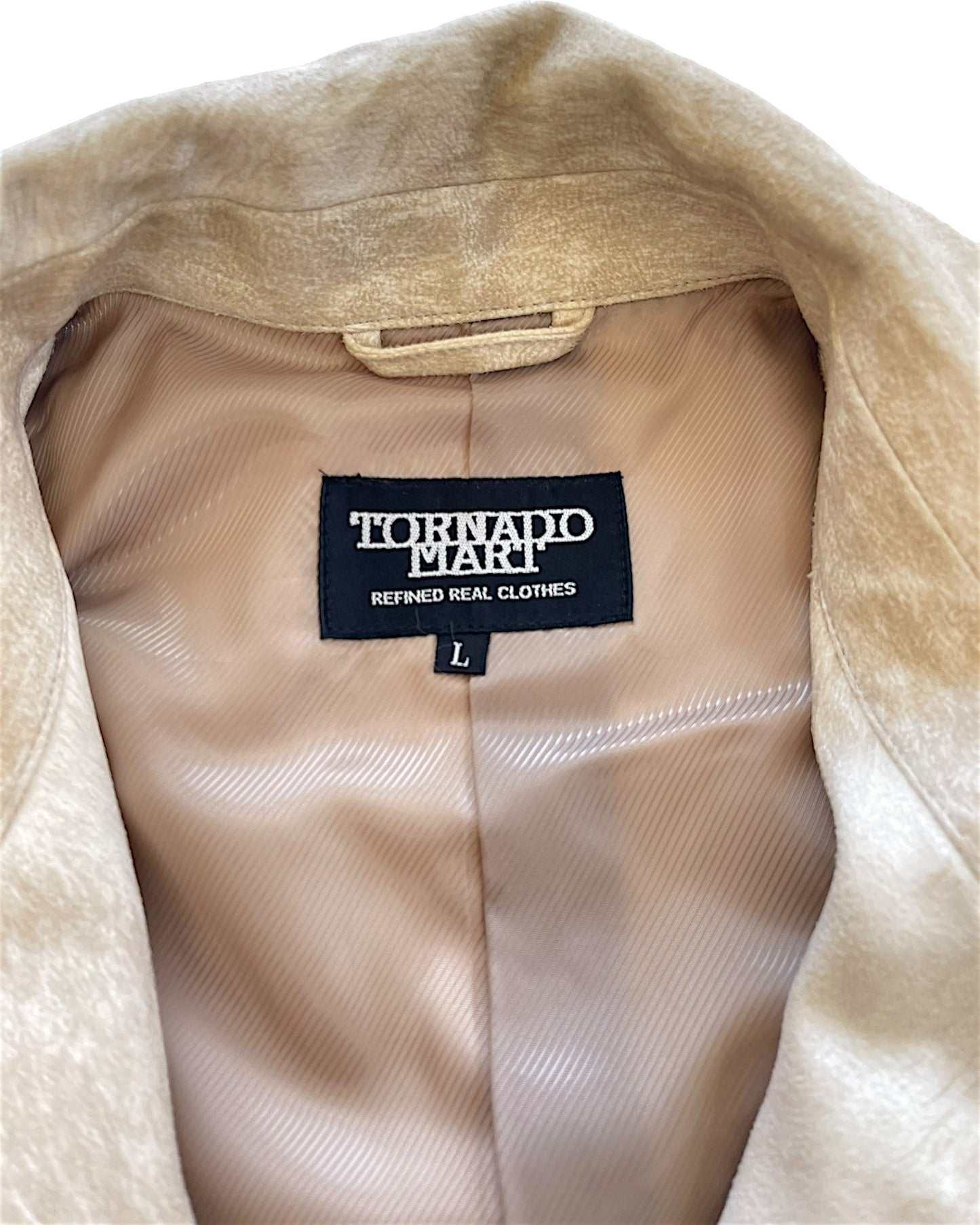 Tornado Mart Suede Fur Print High Neck Jacket