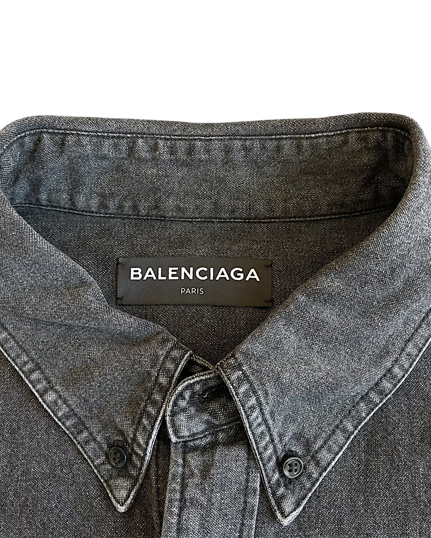 Balenciaga SS17 Europe Oversized Sleeveless Denim Shirt