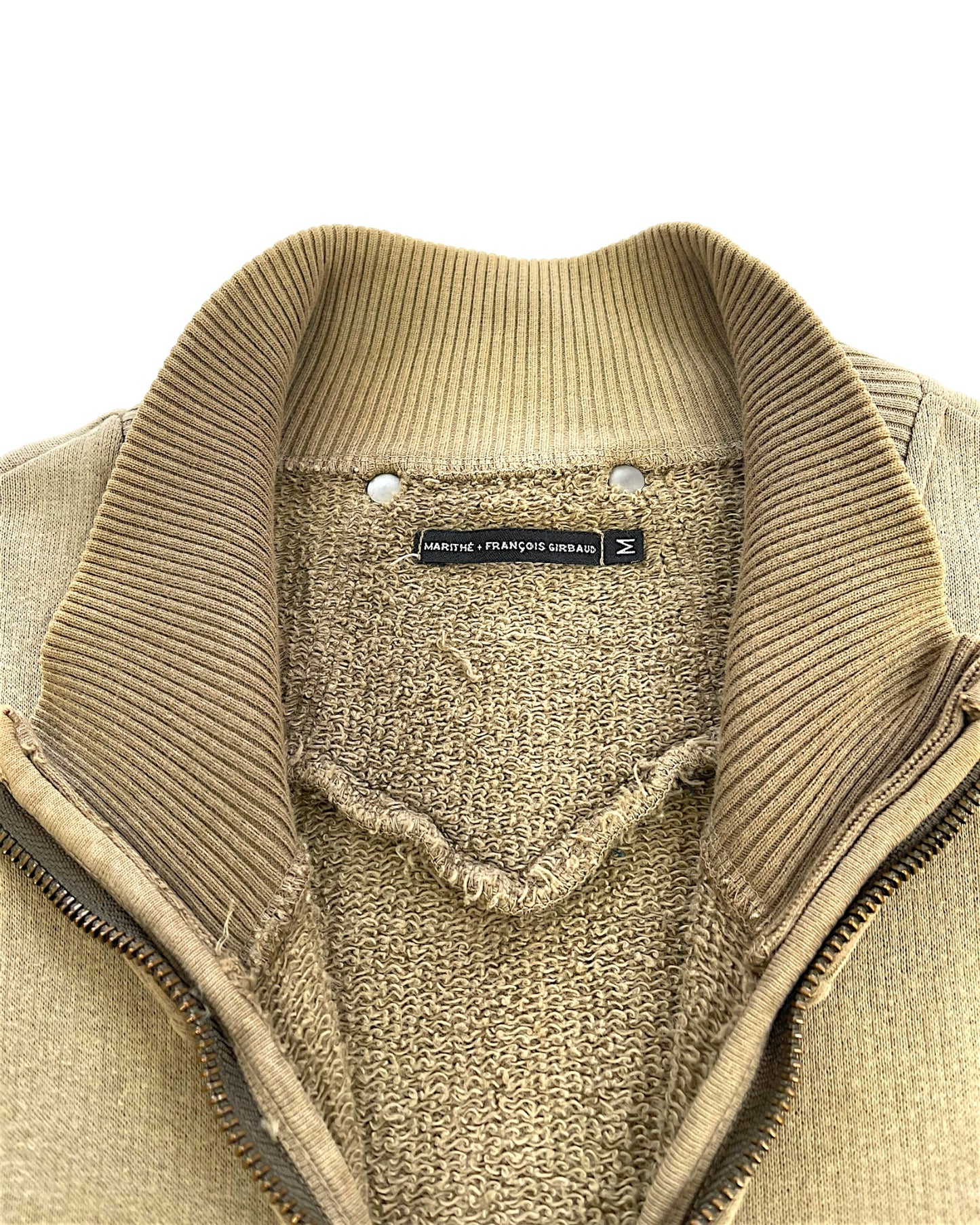Marithé + François Girbaud 2000s Reconstructed Sweat Track Jacket