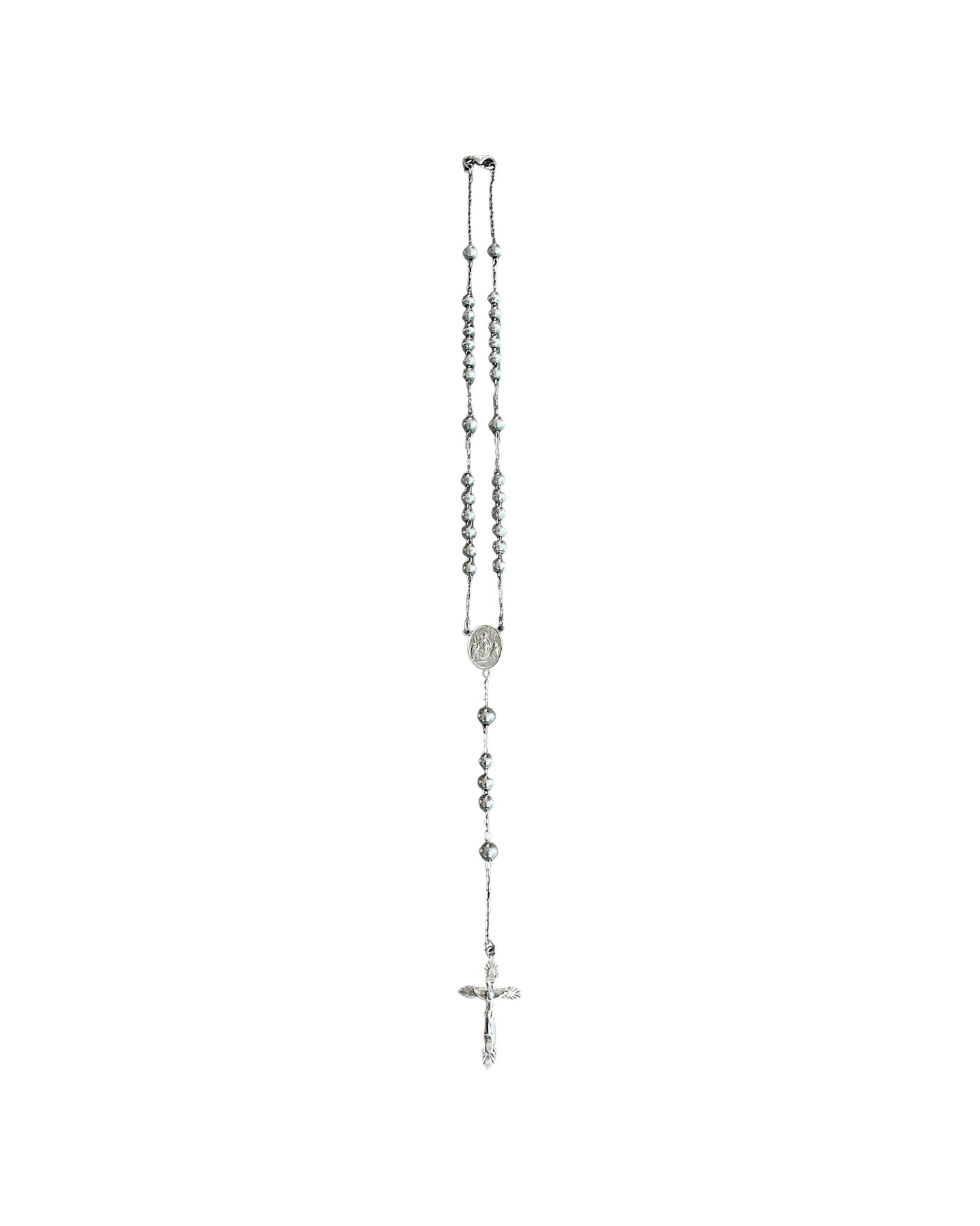 Dolce & Gabbana .925 Sterling Silver Cross Rosary Necklace