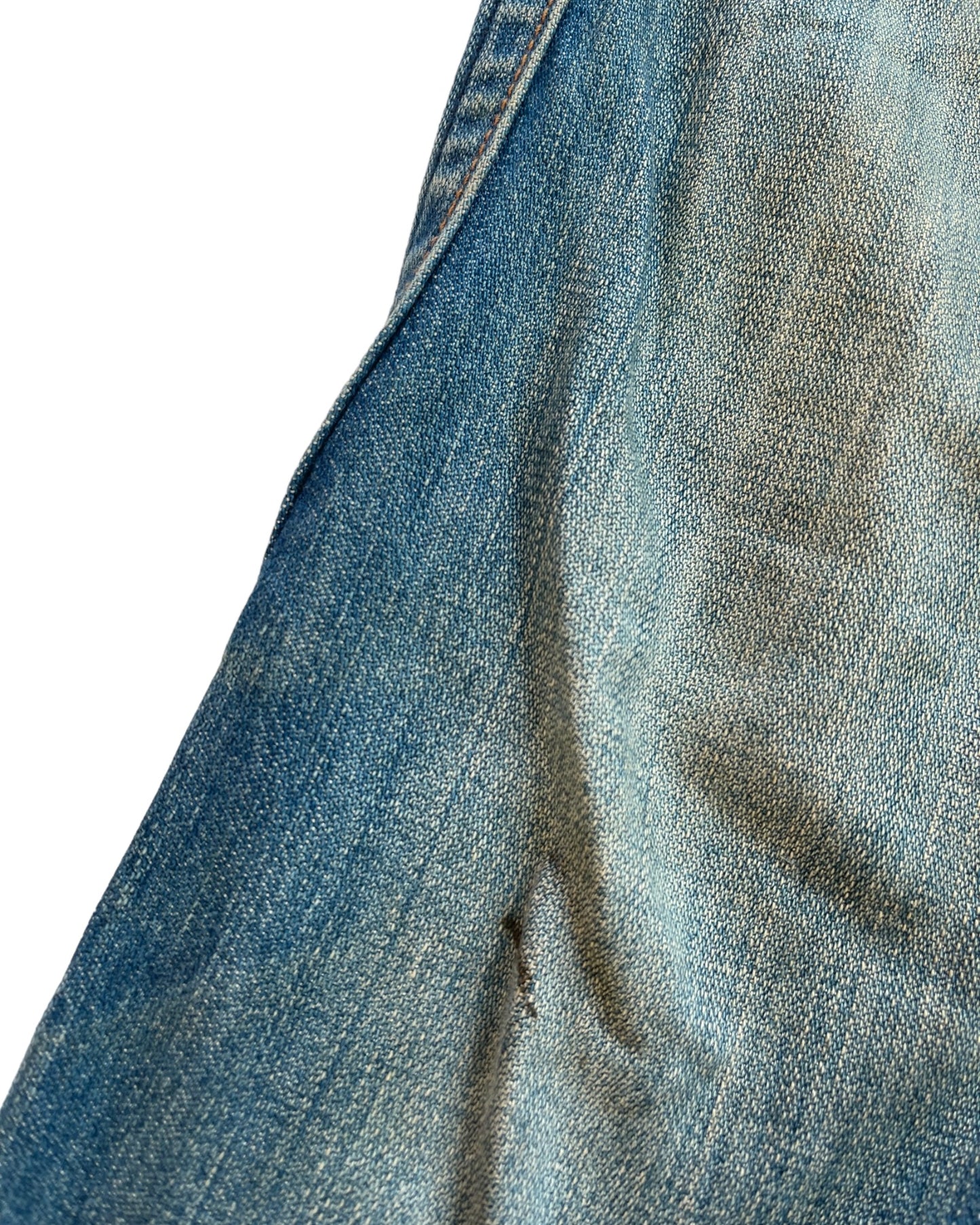 Buffalo Bobs 00s Twisted Seam Flare Leather Detail Denim Jeans