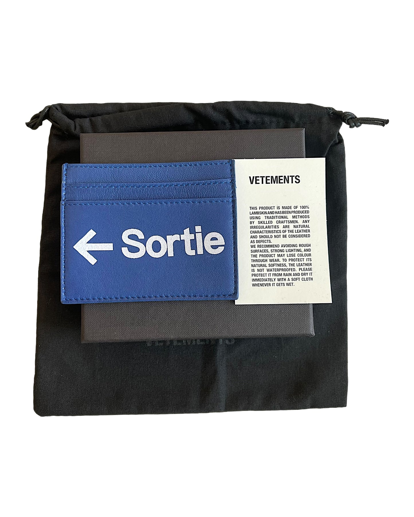 Vetements 2018 Paris Sortie Leather Card Holder Wallet