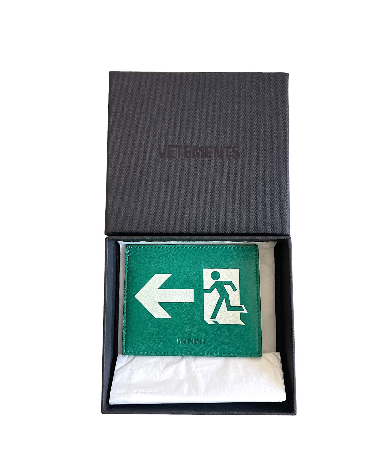 Vetements 2018 Exit Leather Card Holder Wallet