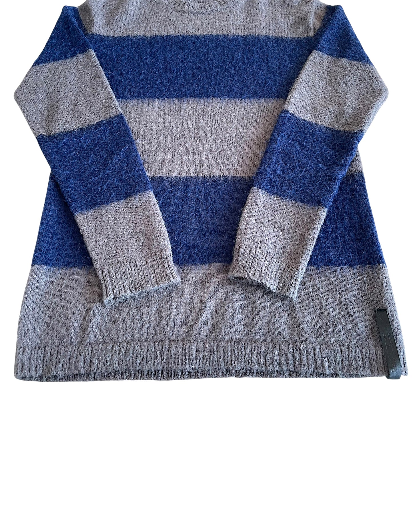 Isamu Katayama Backlash Border Striped Mohair Knit Sweater