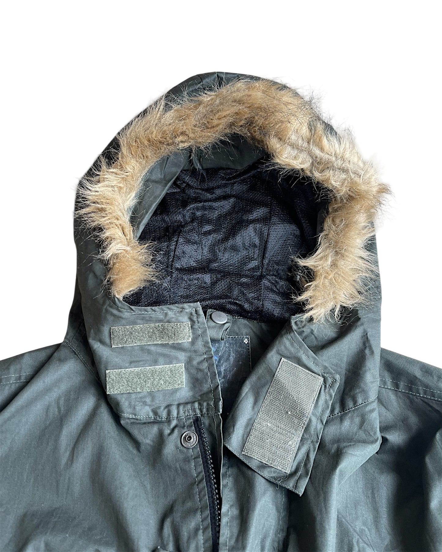 Breath Arabic Fur Fishtail Parka & Sweatshirt Bomber Patches Jacket