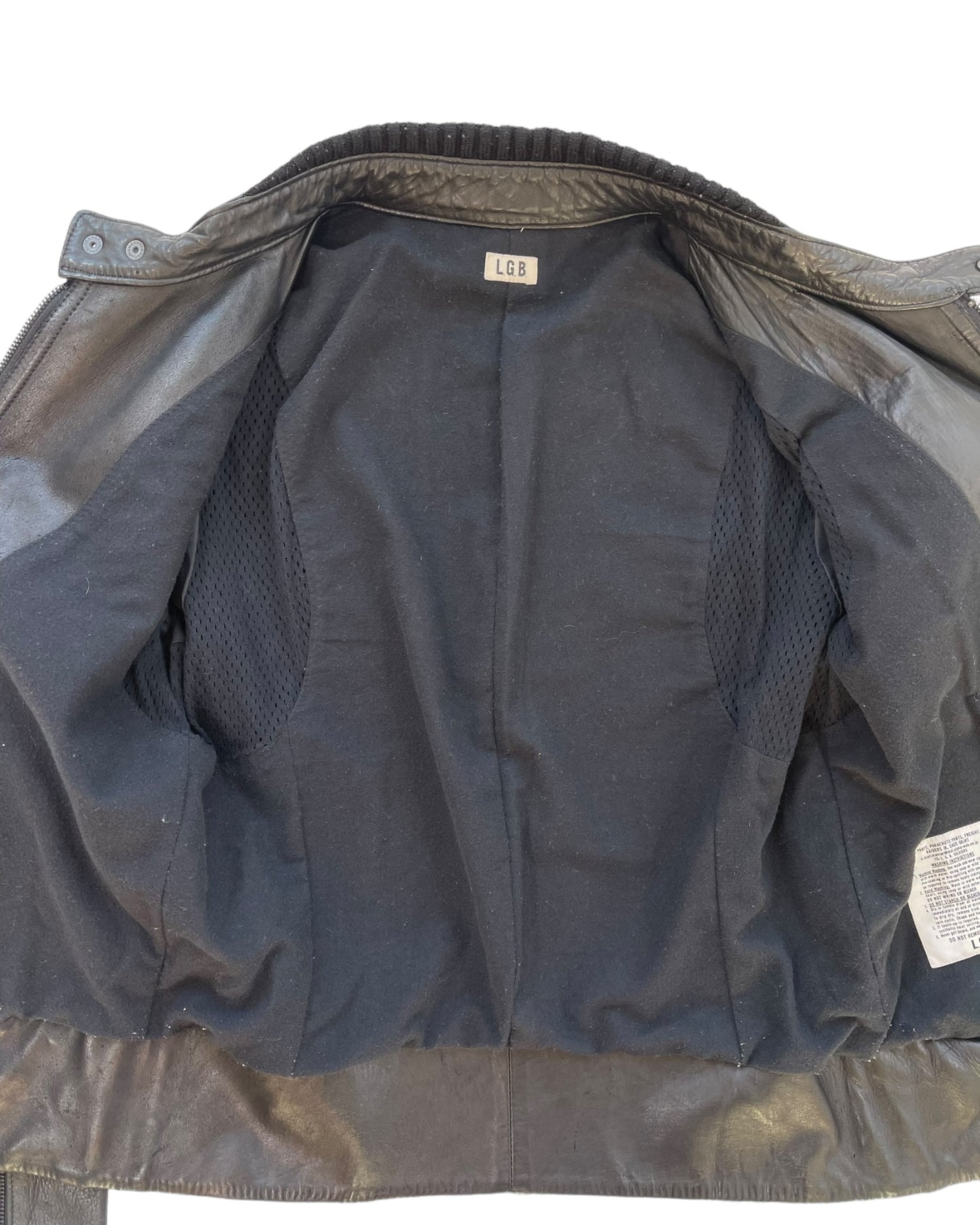 L.G.B. (Le Grand Bleu) SS-Riders Studded Padded Elbow Leather Moto Jacket