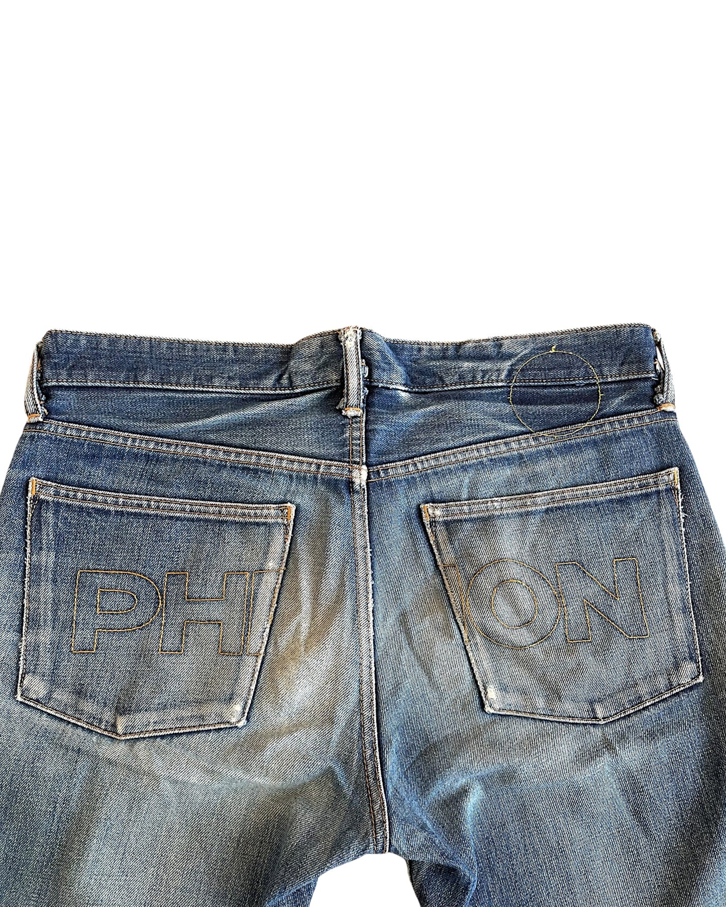 Phenomenon 00s Logo Straight Leg Selvedge Denim Jeans