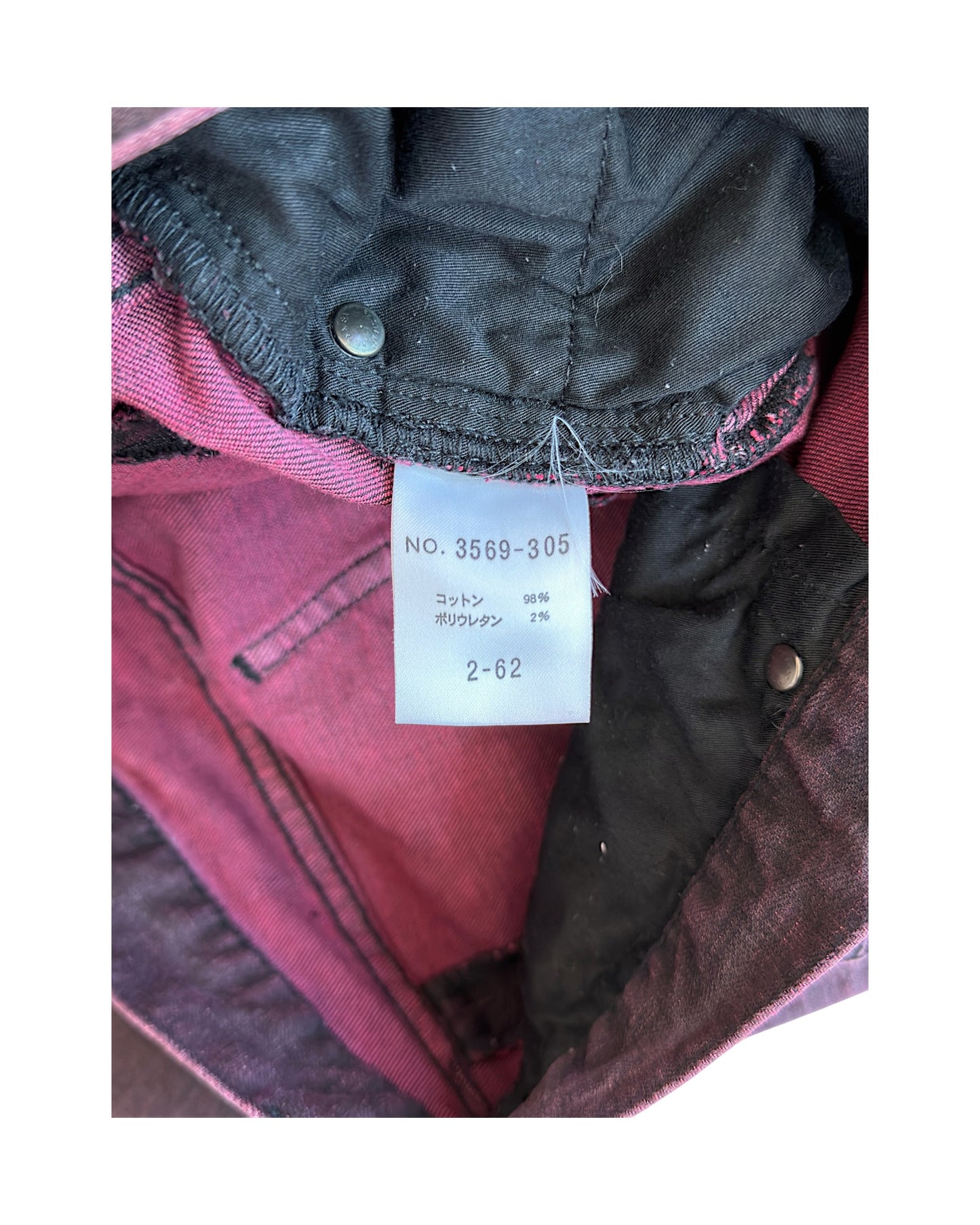 Schlussel Red Overdyed 3-Zip Biker Denim Jeans
