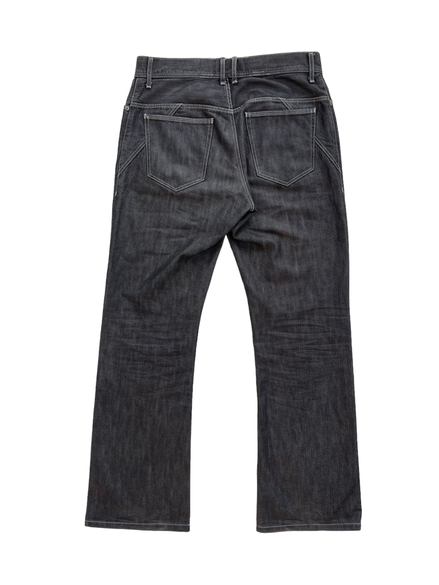 2000s Téte Homme White Stitch Straight Leg Denim