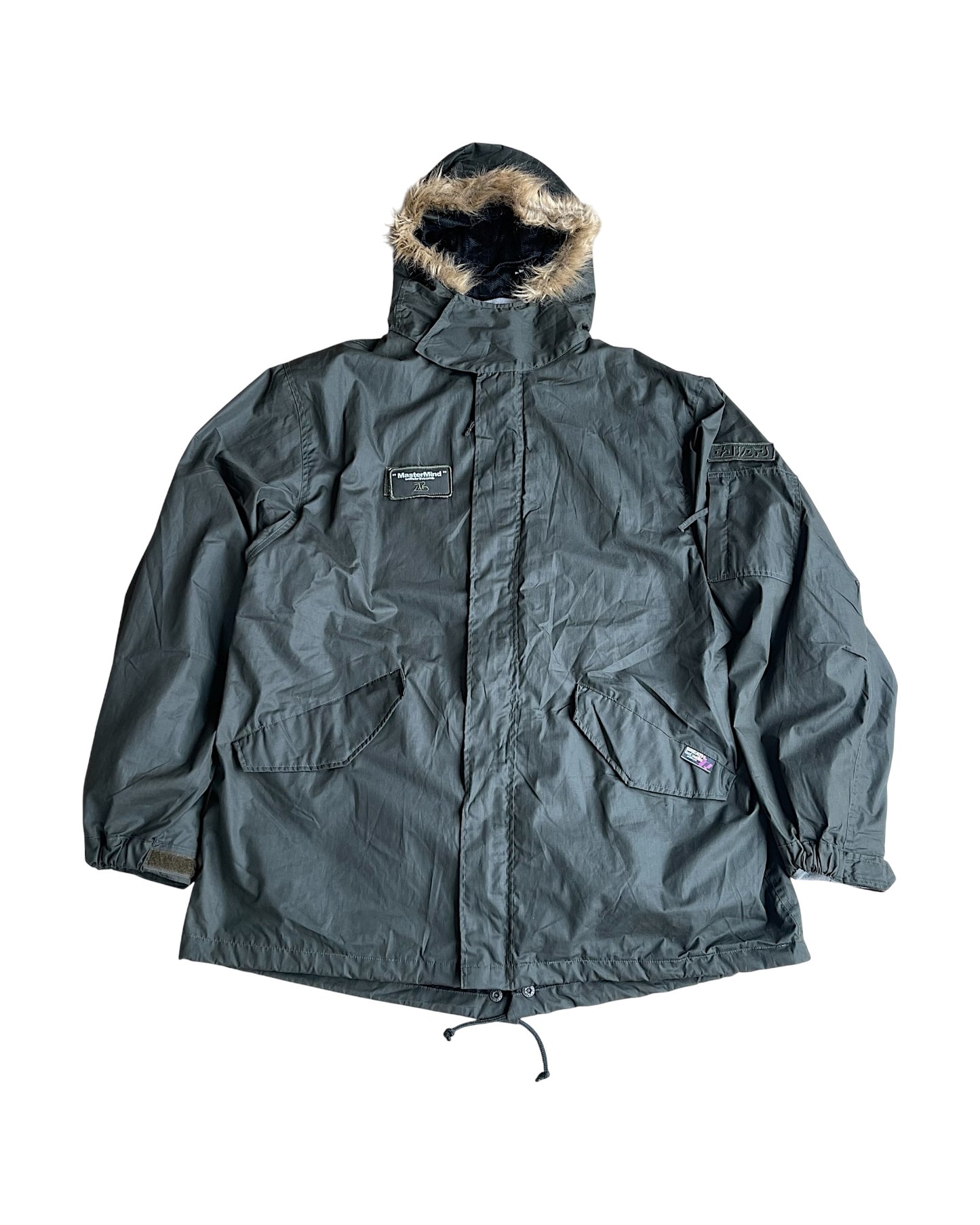 Breath Arabic Fur Fishtail Parka & Sweatshirt Bomber Patches Jacket