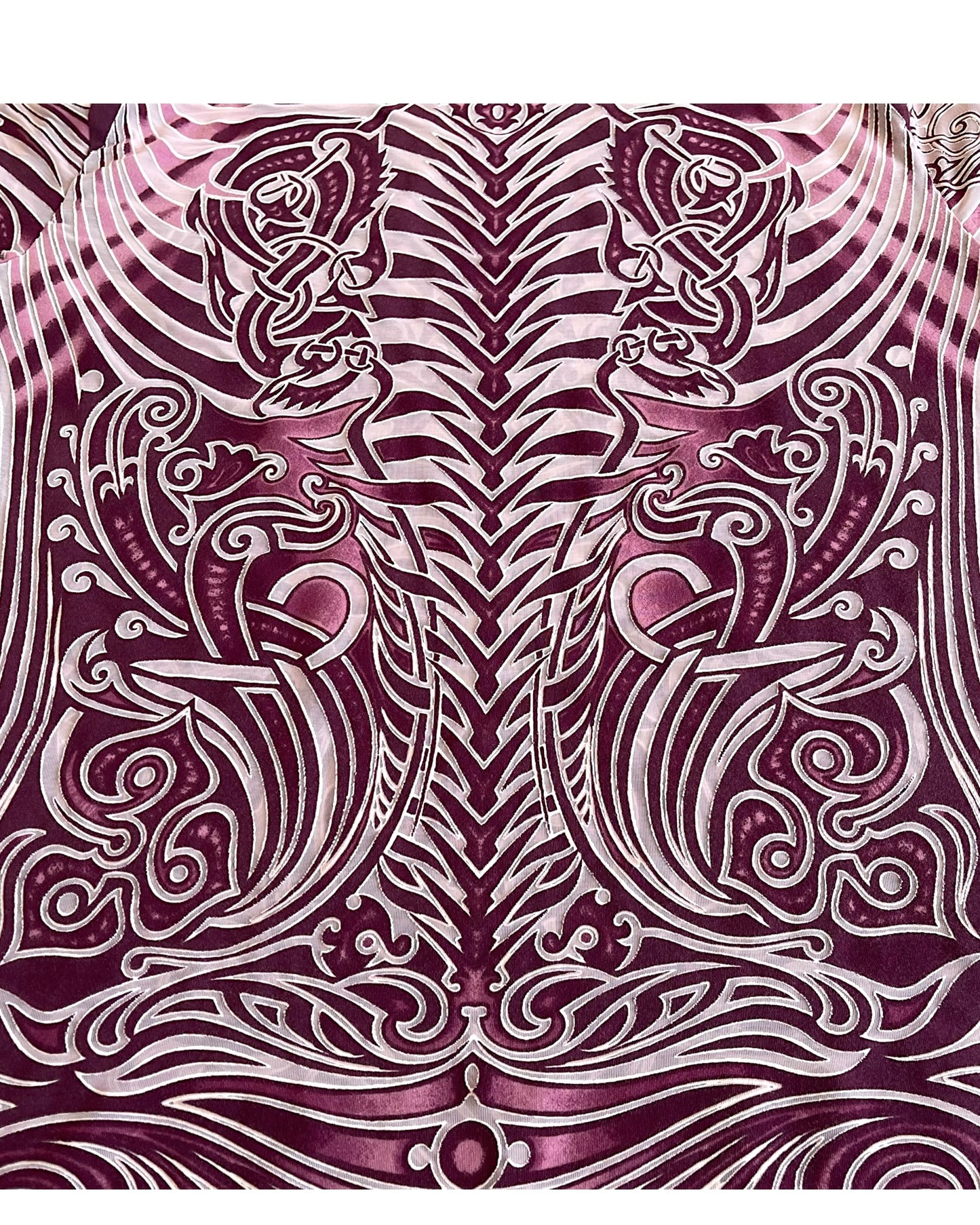 Jean Paul Gaultier SS96 'Cyberdada' Tribal Tattoo Mesh Top