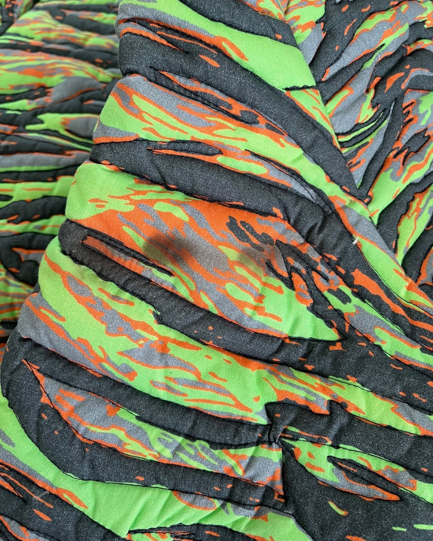 ERL Quilted Tiger Camo Pattern Down Puffer Jacket