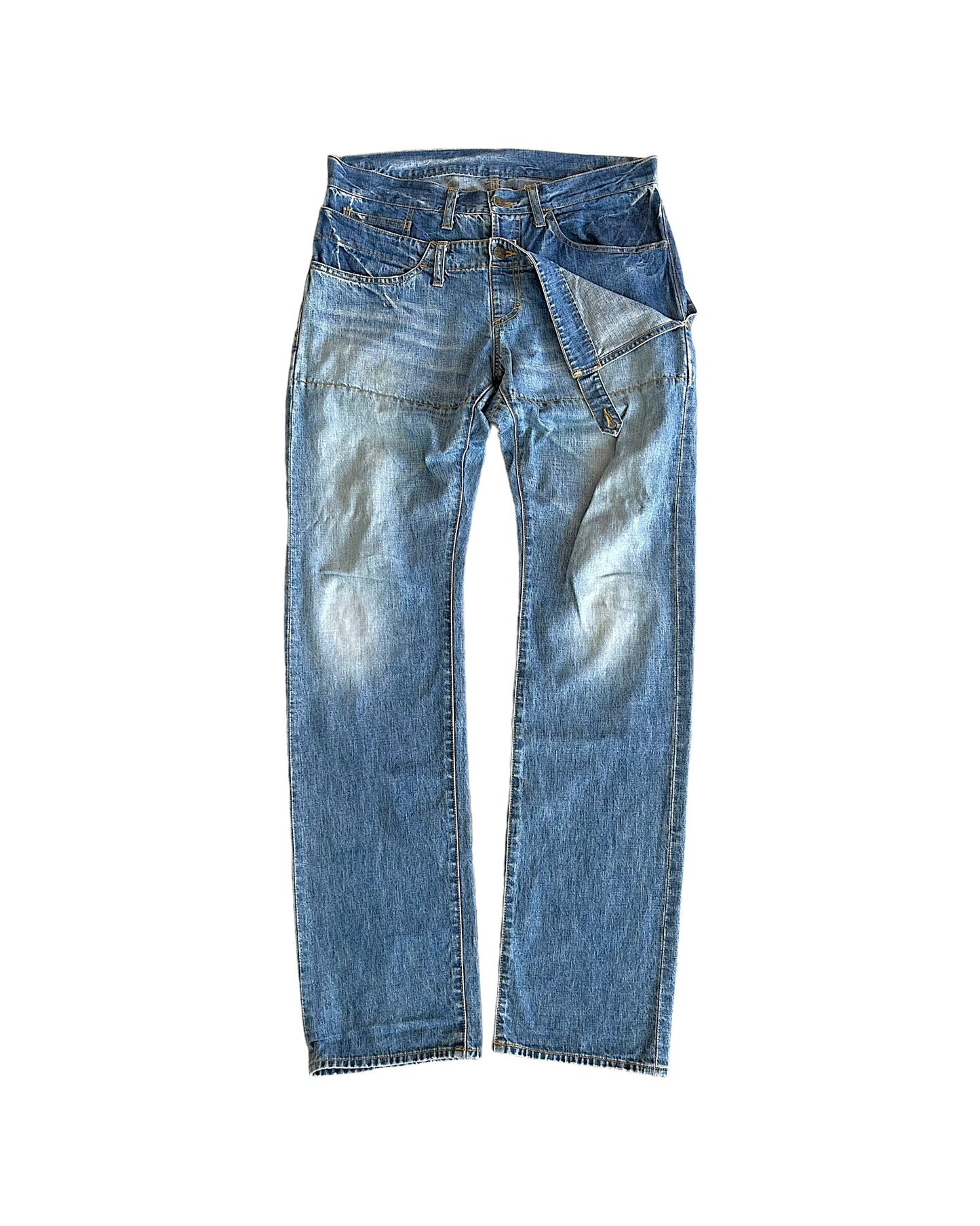 Cabane De Zucca Double Waist Slinger Denim Jeans