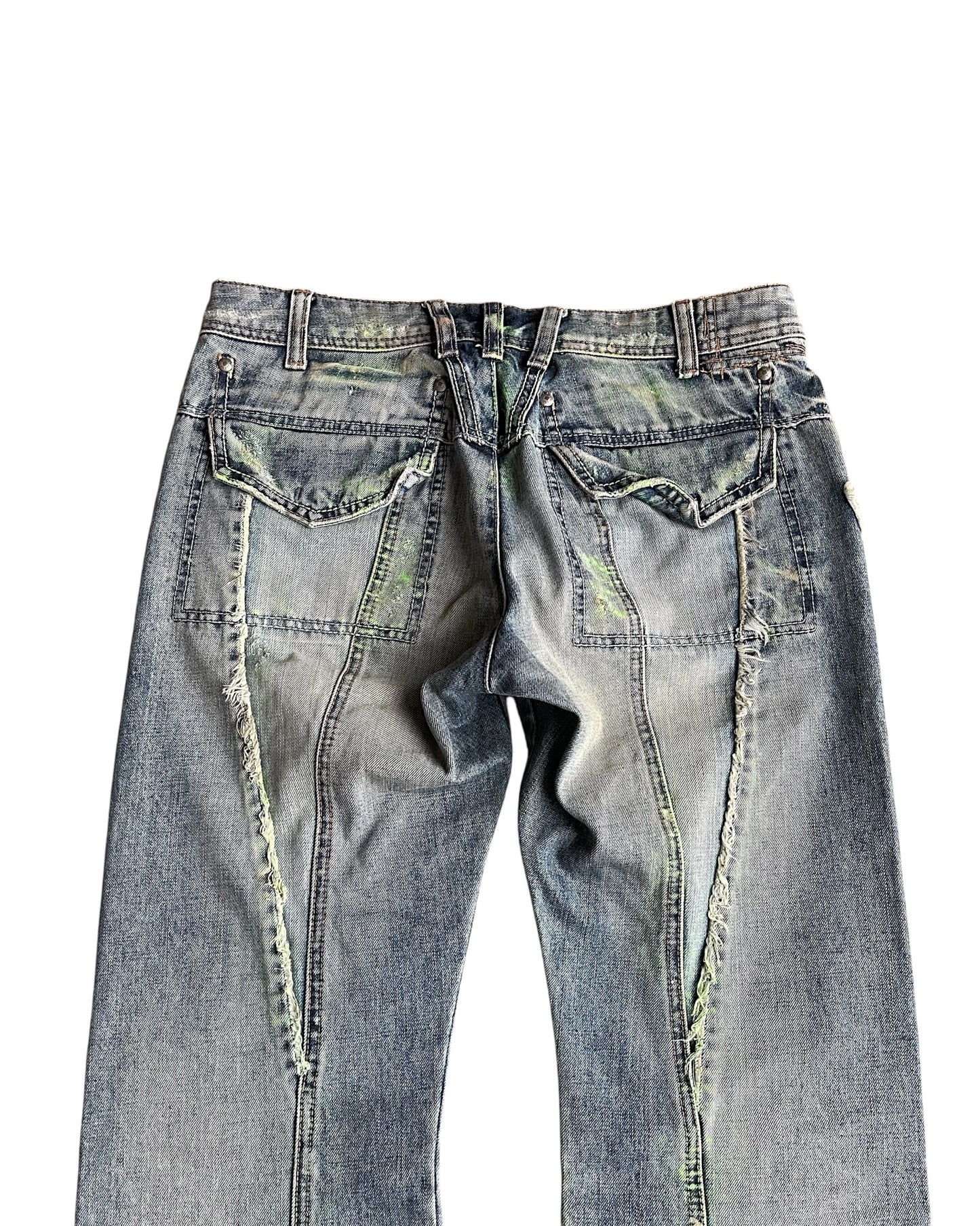 Marithé + François Girbaud X Cross Patch Painted Denim Jeans