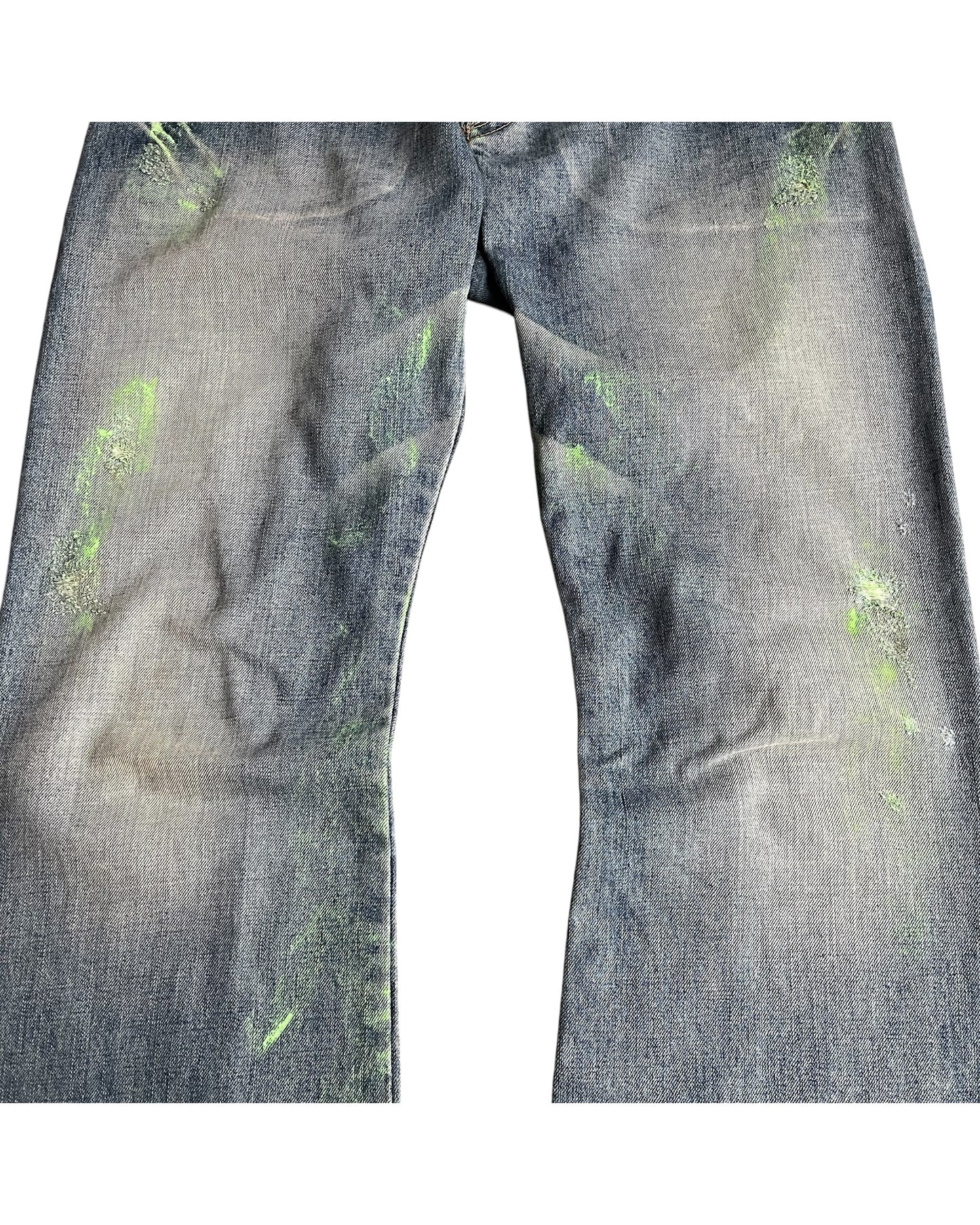 Marithé + François Girbaud X Cross Patch Painted Denim Jeans