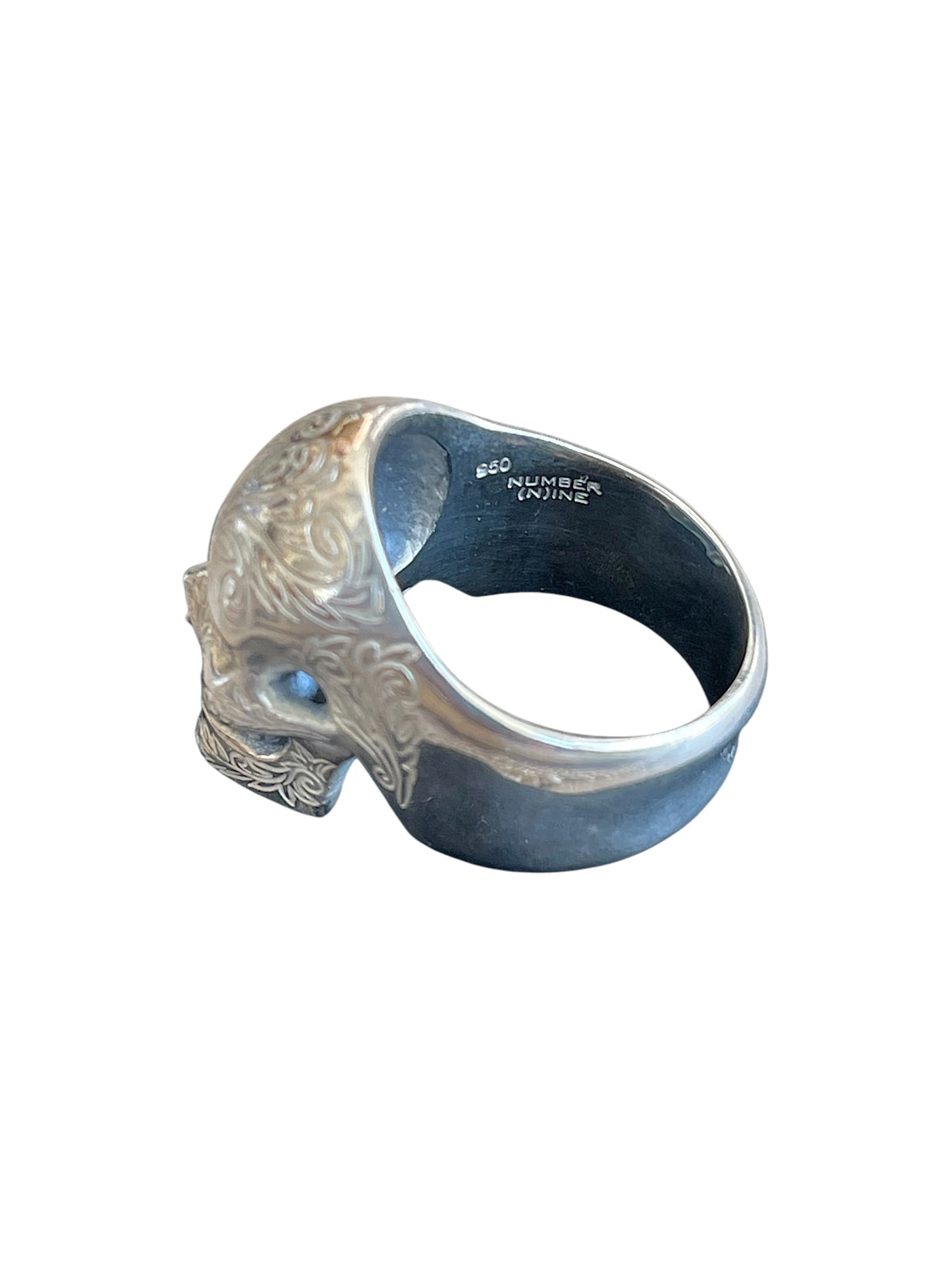 Number (N)ine AW07 'Love God Murder' Magical Design Skull .925 Silver Ring