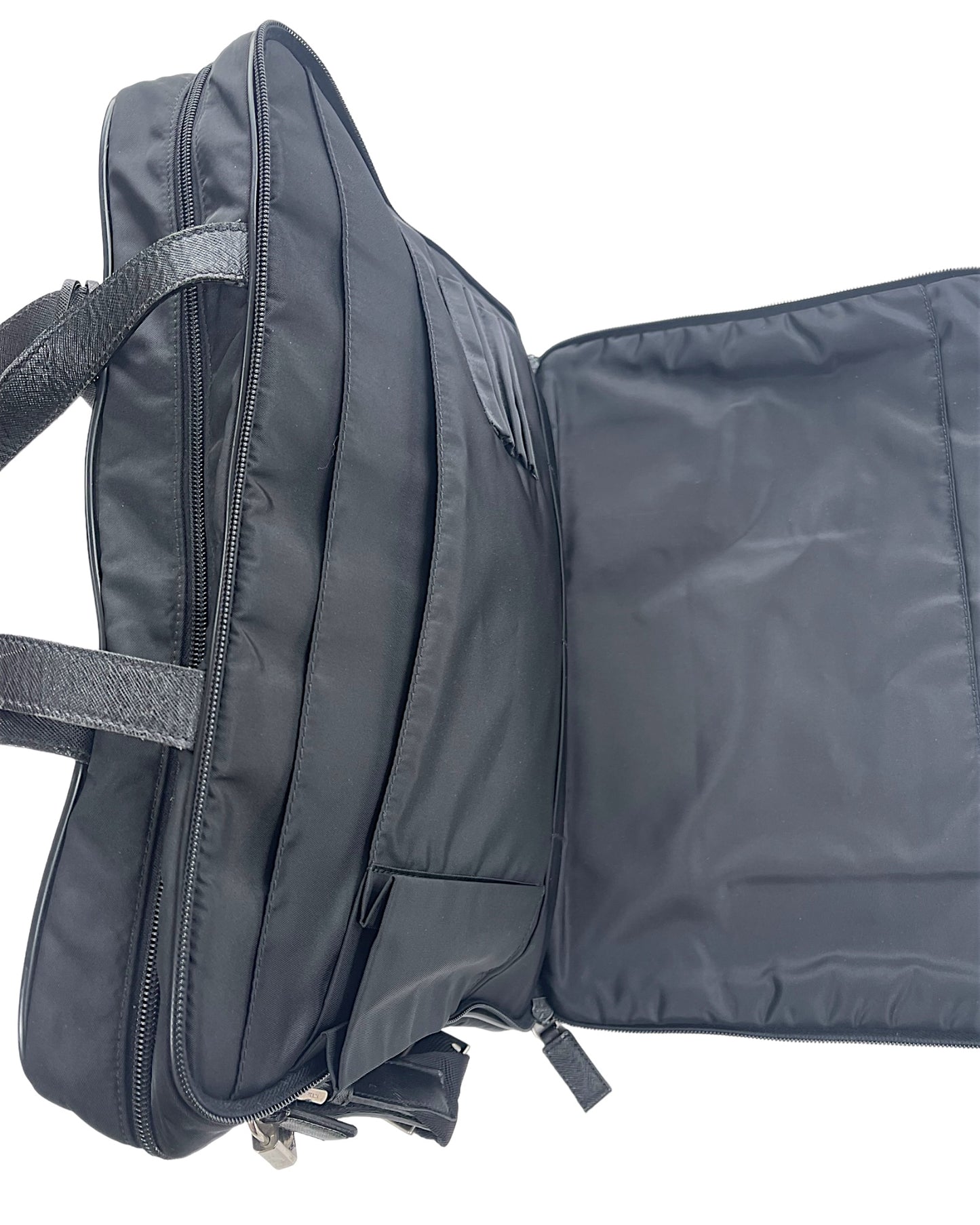 Prada AW09 Nylon & Leather Business Laptop Shoulder Bag