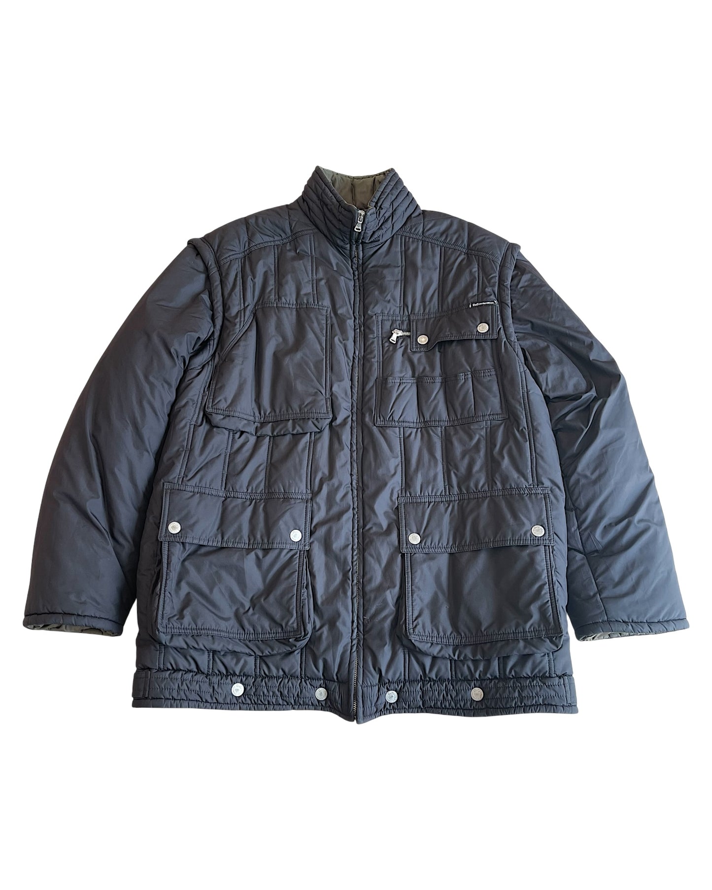 Dolce & Gabbana 2000s Multi-Pocket Down Puffer Vest Jacket