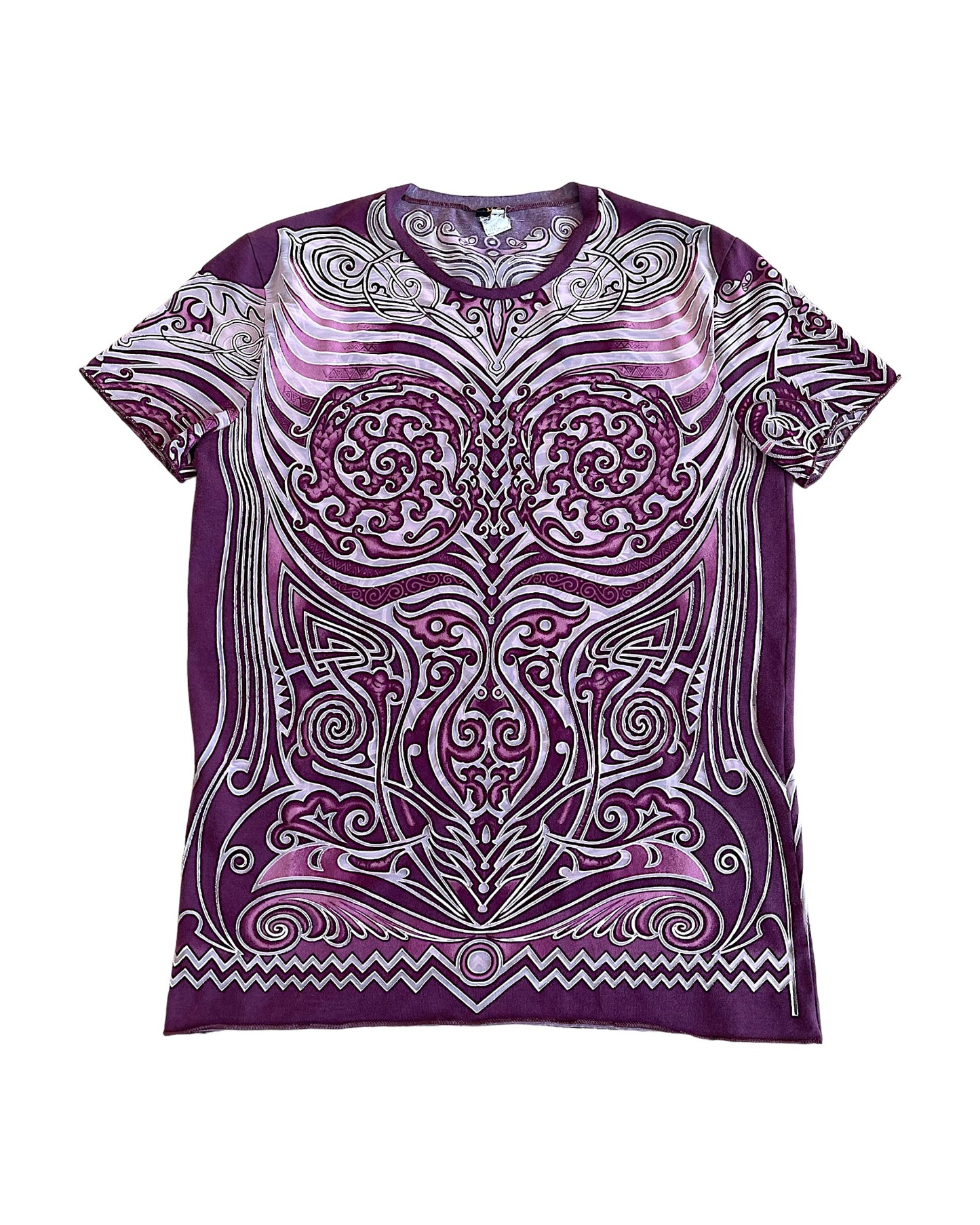 Jean Paul Gaultier SS1996 "Cyberbaba" Tribal Tattoo Mesh Top