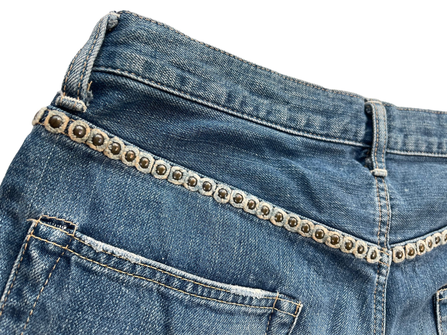 2000s Kiminori Morishita Cashmere Wrapped Studs Repair Denim