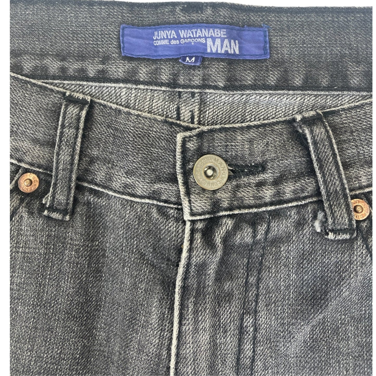 Junya Watanabe SS08 Mixed Leather Patchwork Distressed Denim