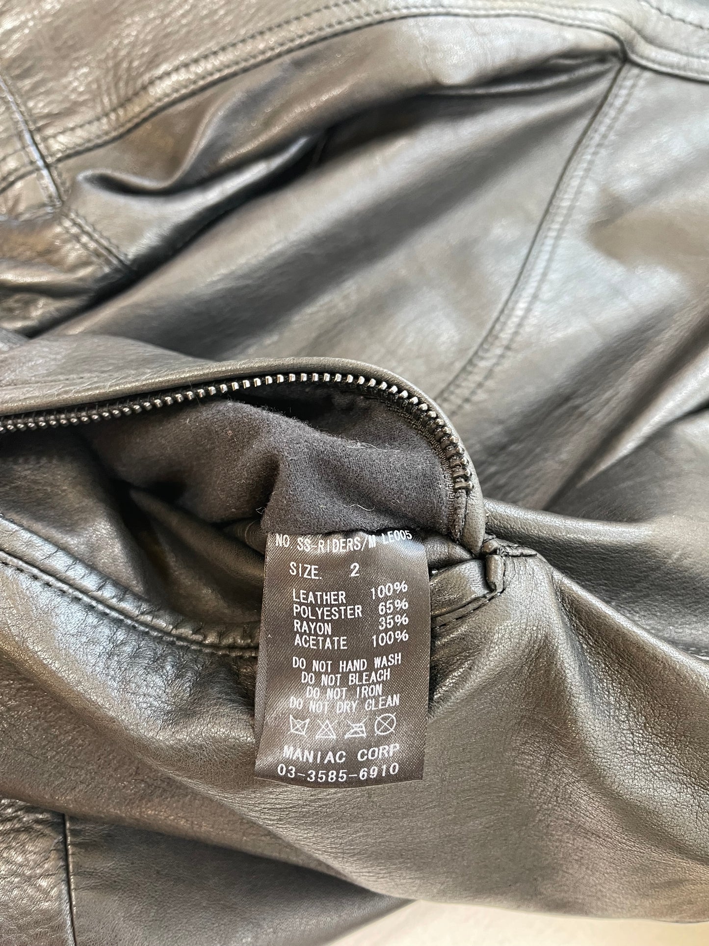 L.G.B. (Le Grand Bleu) SS-Riders Studded Padded Elbow Leather Moto Jacket
