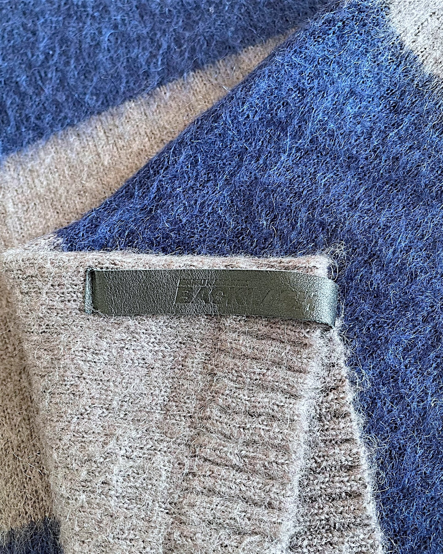 Isamu Katayama Backlash Border Striped Mohair Knit Sweater