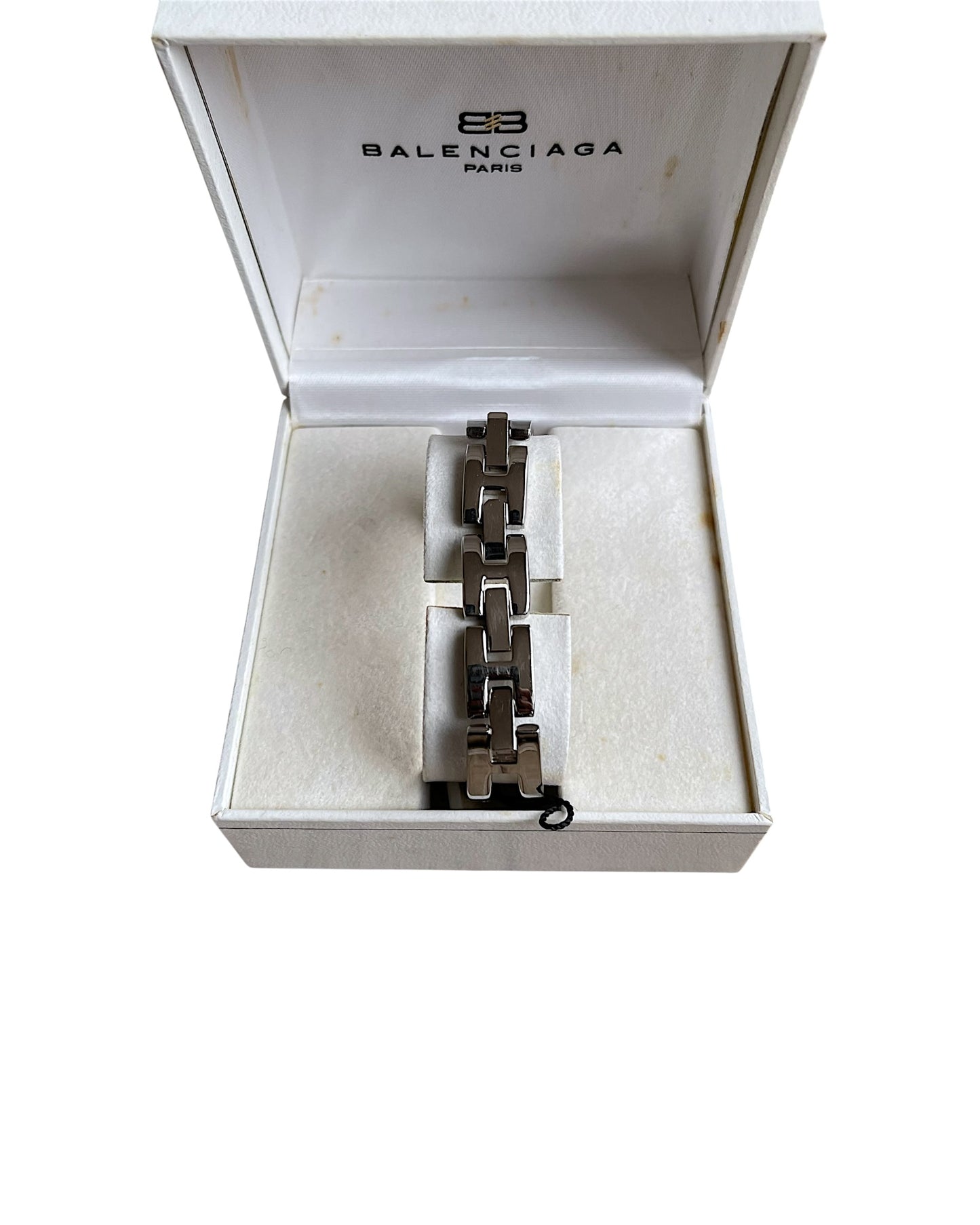 Balenciaga SS99 Rectangular Pink Dial Open Bracelet Quartz Watch