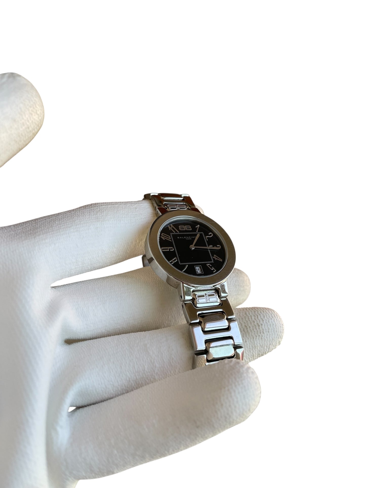 Balenciaga Vintage Black Circle Dial Quartz Watch
