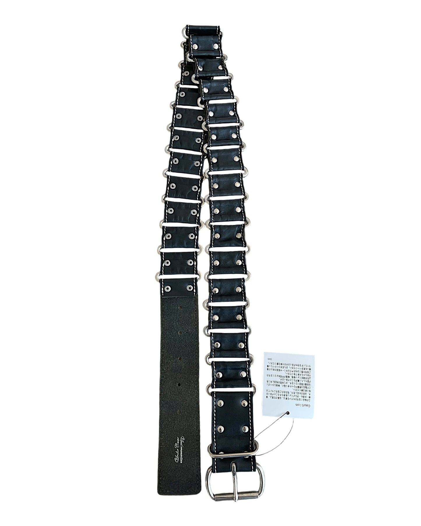 Undercover AW06 'GuruGuru' Silver Ring Studded Leather Belt