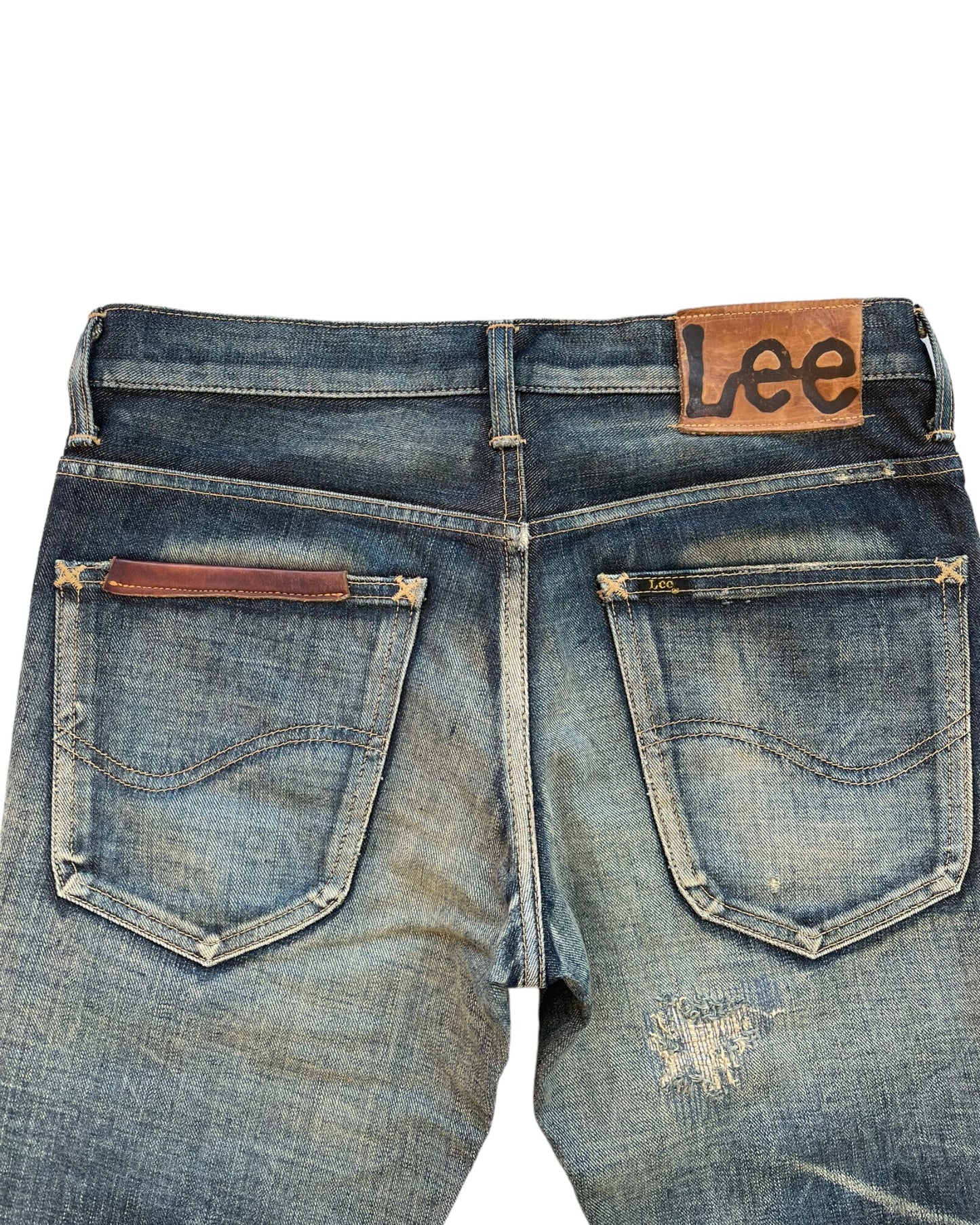 2000s Led Rechwe x Lee Riders Distressed Repair Flare Denim
