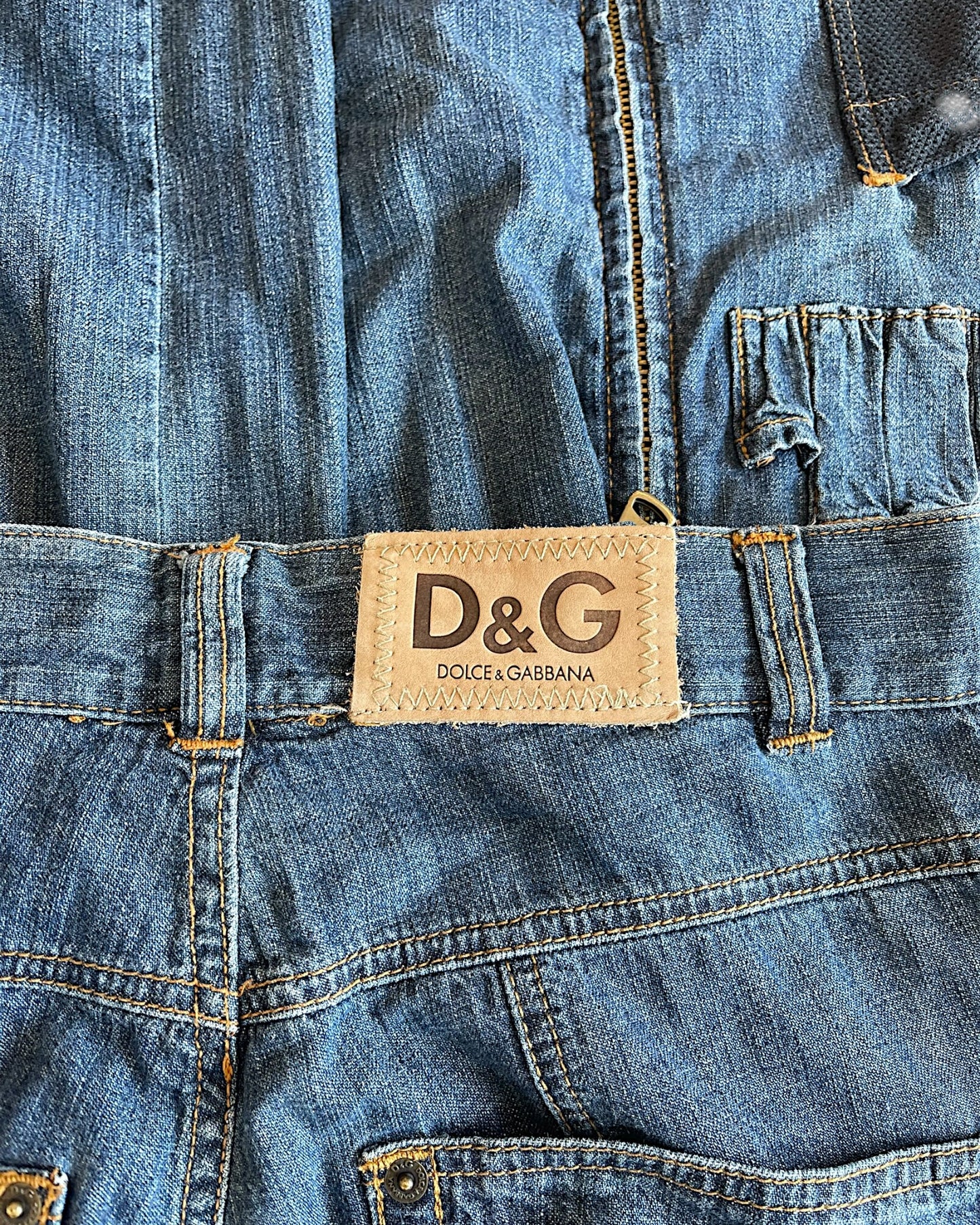 Dolce & Gabbana SS03 Full Length Zipper Cargo Denim