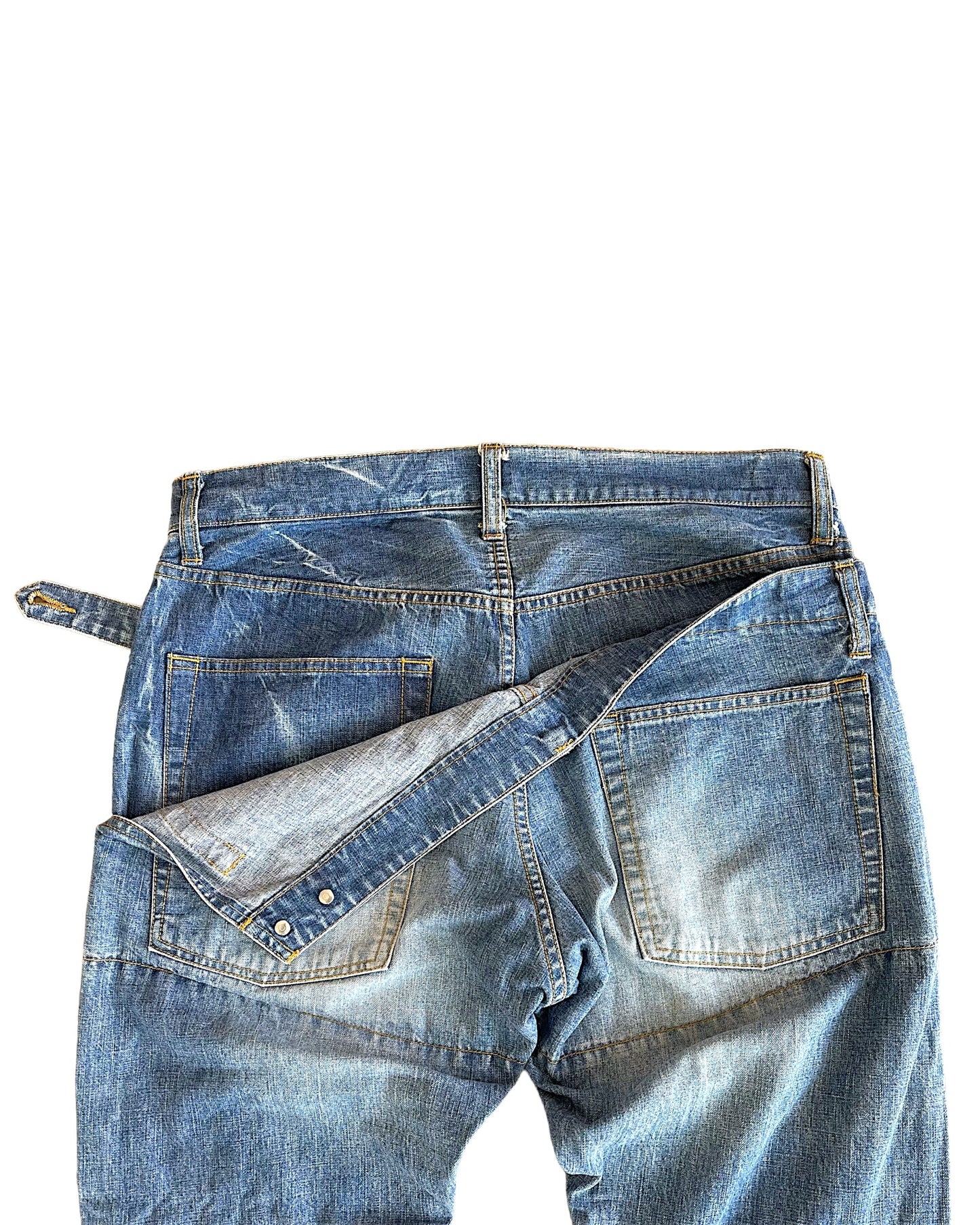 Cabane De Zucca Double Waist Slinger Denim Jeans