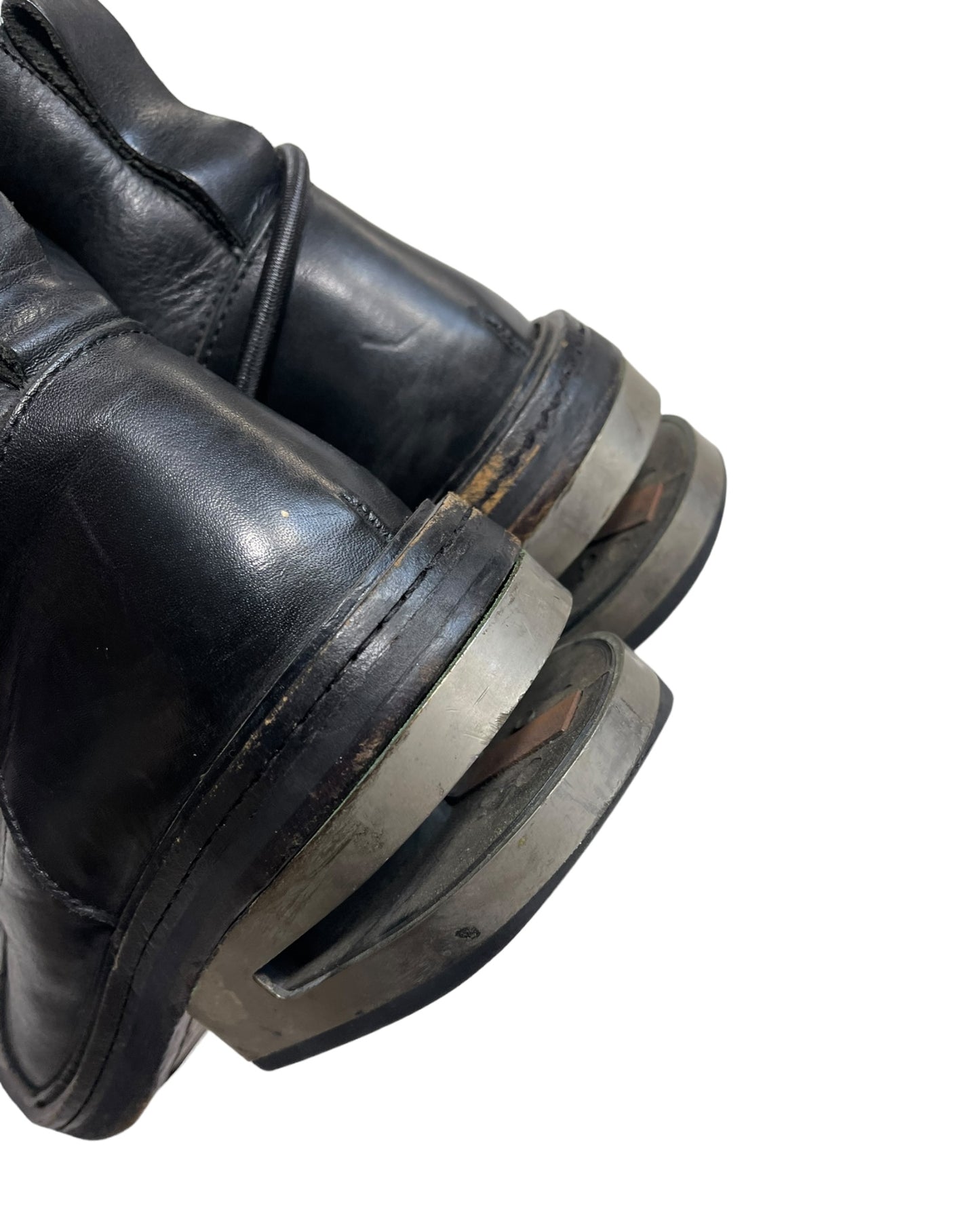 Dirk Bikkembergs AW97 Steel Heel Bungee Cord Leather Boots