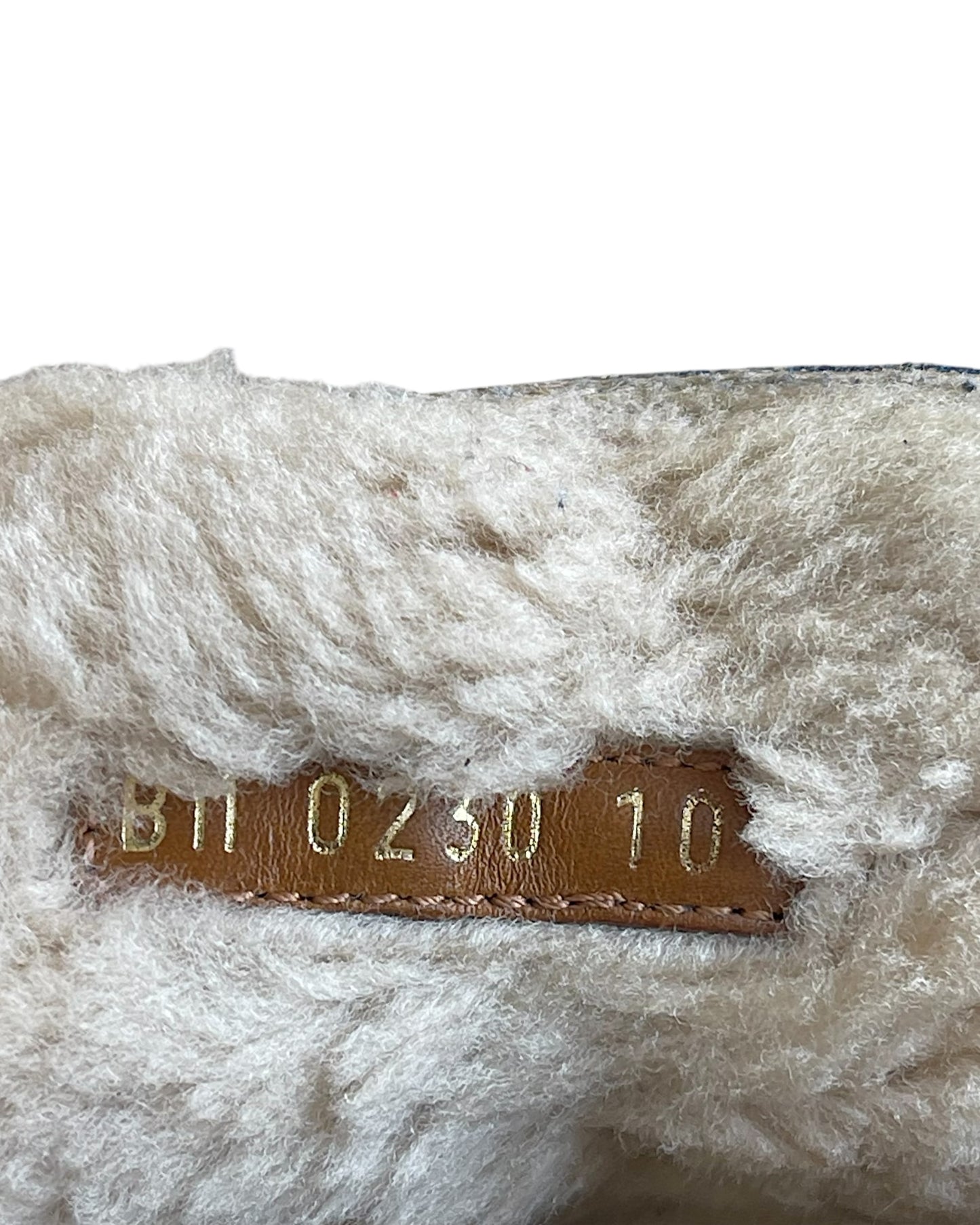 Louis Vuitton x Nigo Cosy Fur Denim Monogram Mule Slippers