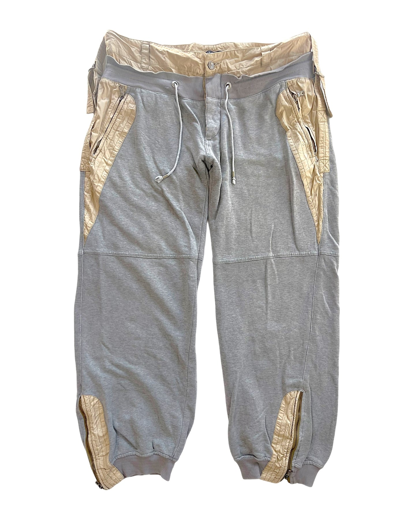 SS2006 Dolce & Gabbana Double Waist Hybrid Sweatpants