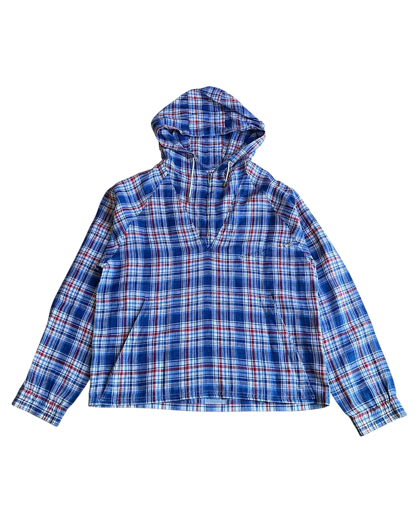 Visvim Plaid Linen Anorak Hooded Pullover