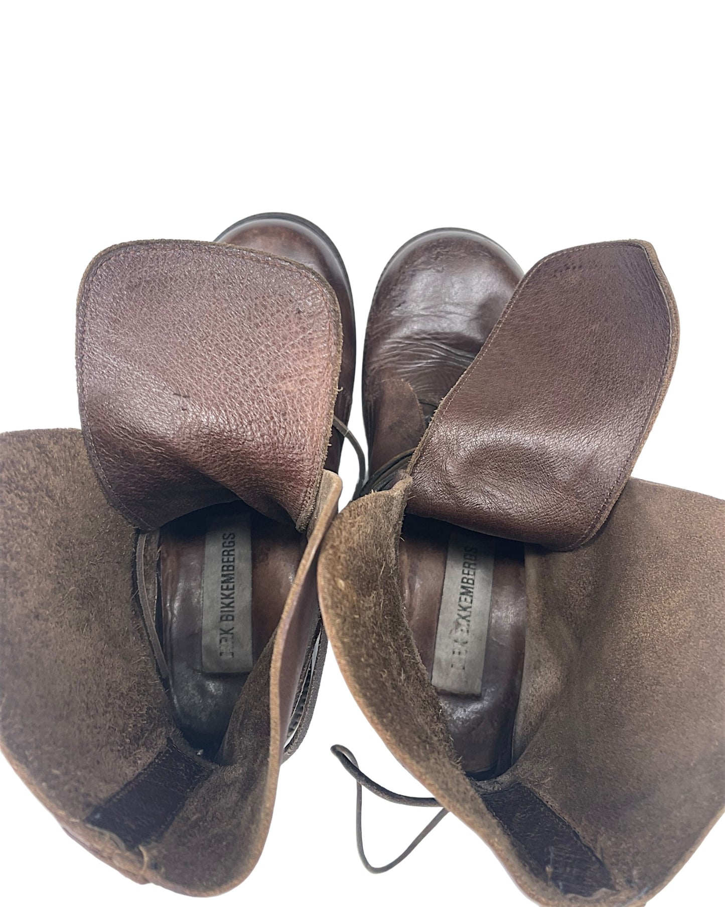Dirk Bikkembergs AW94 Lace Through Heel Leather Boots