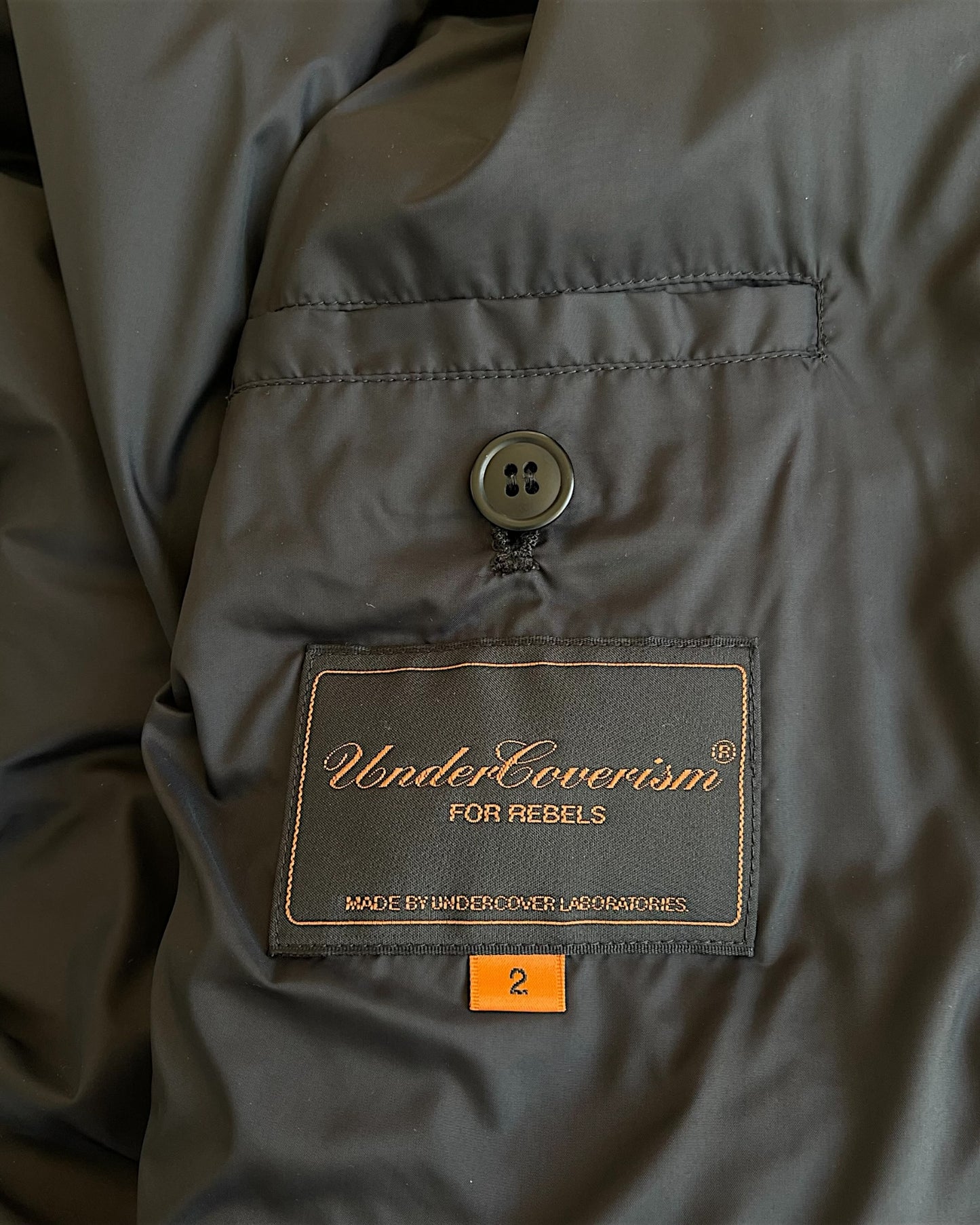 Undercover SS07 "Purple" Nylon Padded Lamb Leather Sleeves Hybrid Jacket