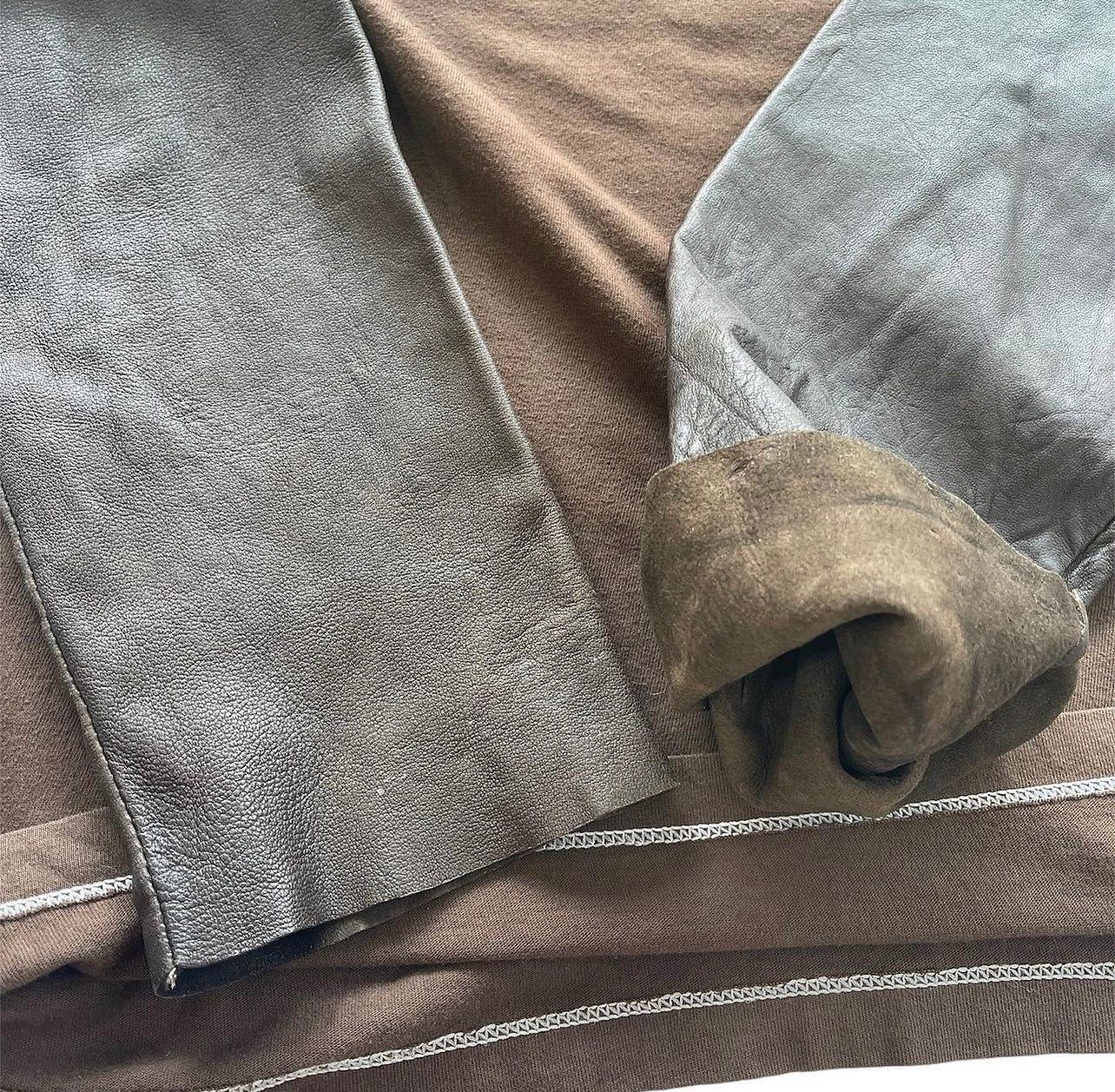 AW2004 Maison Martin Margiela Line 0 10 Artisanal Leather Sleeve Shirt