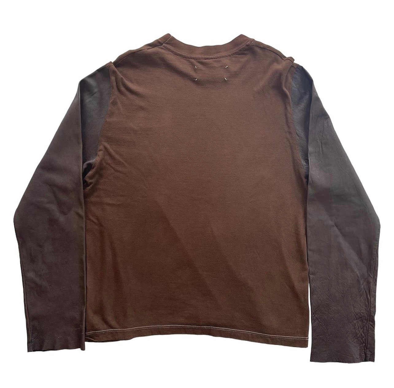 AW2004 Maison Martin Margiela Line 0 10 Artisanal Leather Sleeve Shirt