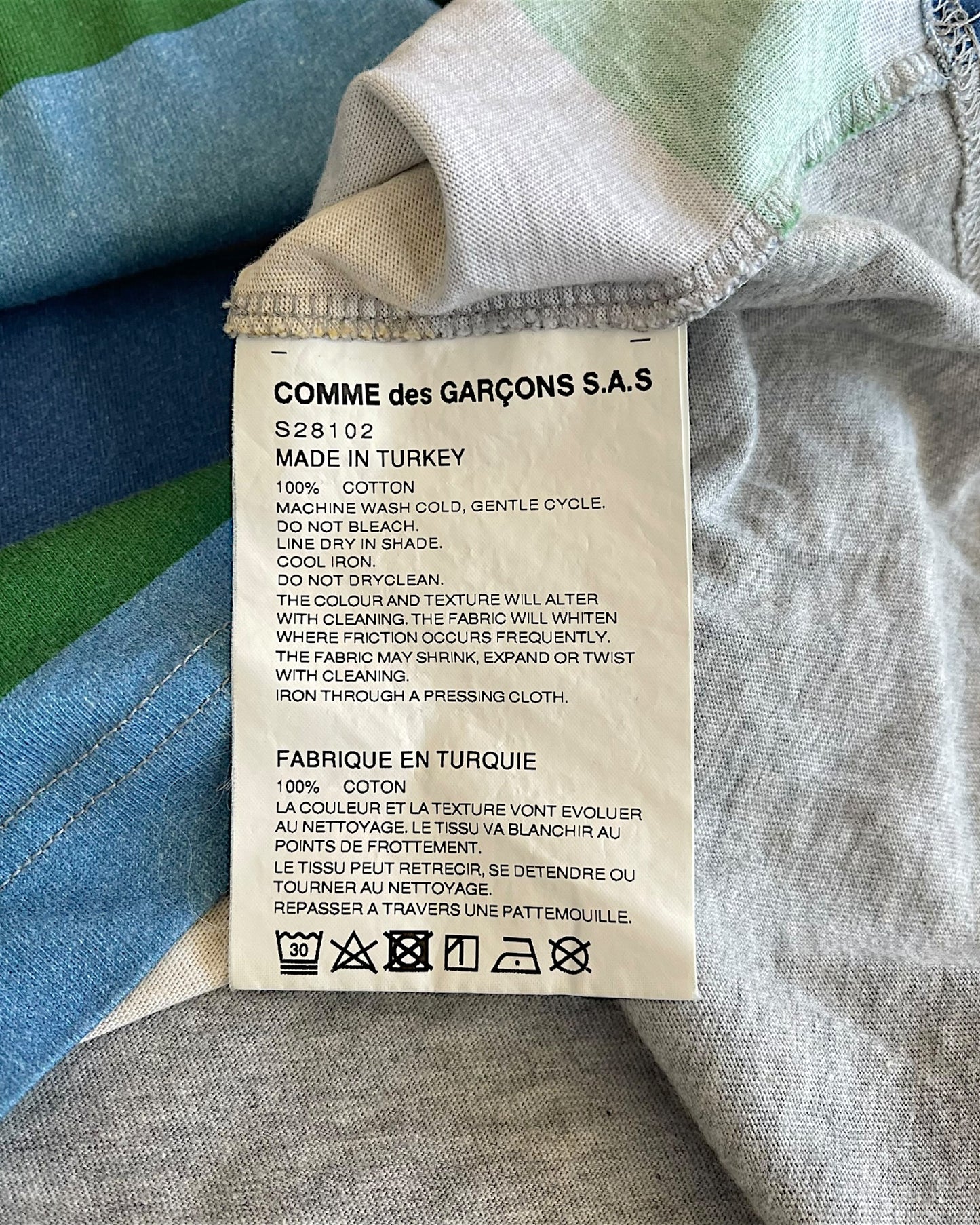 Comme Des Garçons SHIRT Color Stripes Long Sleeve T-Shirt