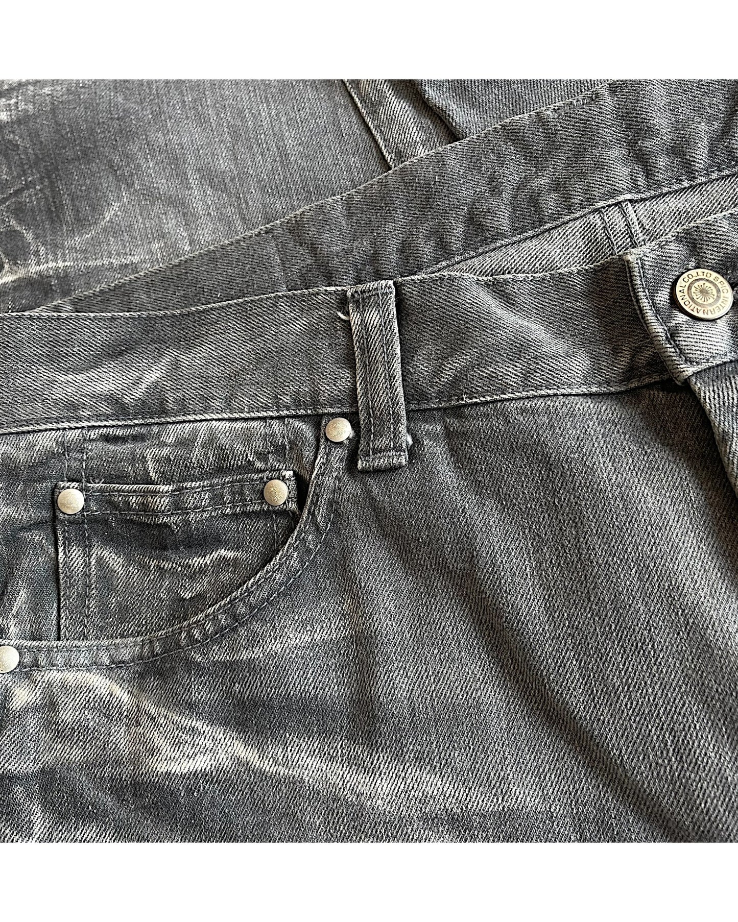 Tornado Mart Mega Whisker Grey Wash Bootcut Denim Jeans