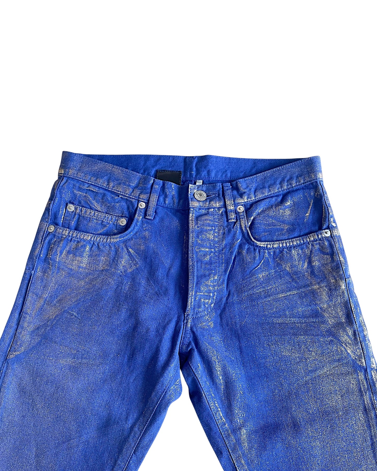 Dior Homme SS09 ‘Planisphère’ Luster Gold Wax Denim Jeans